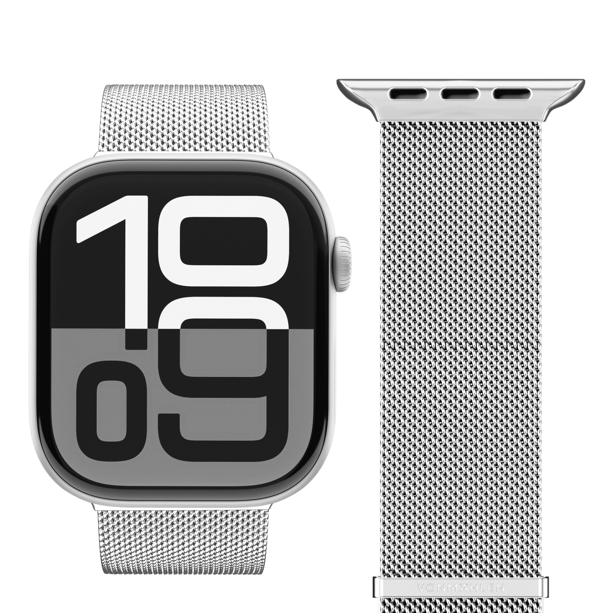 Vonmählen Watch Milanese Loop 2 Silver - Case Size 1