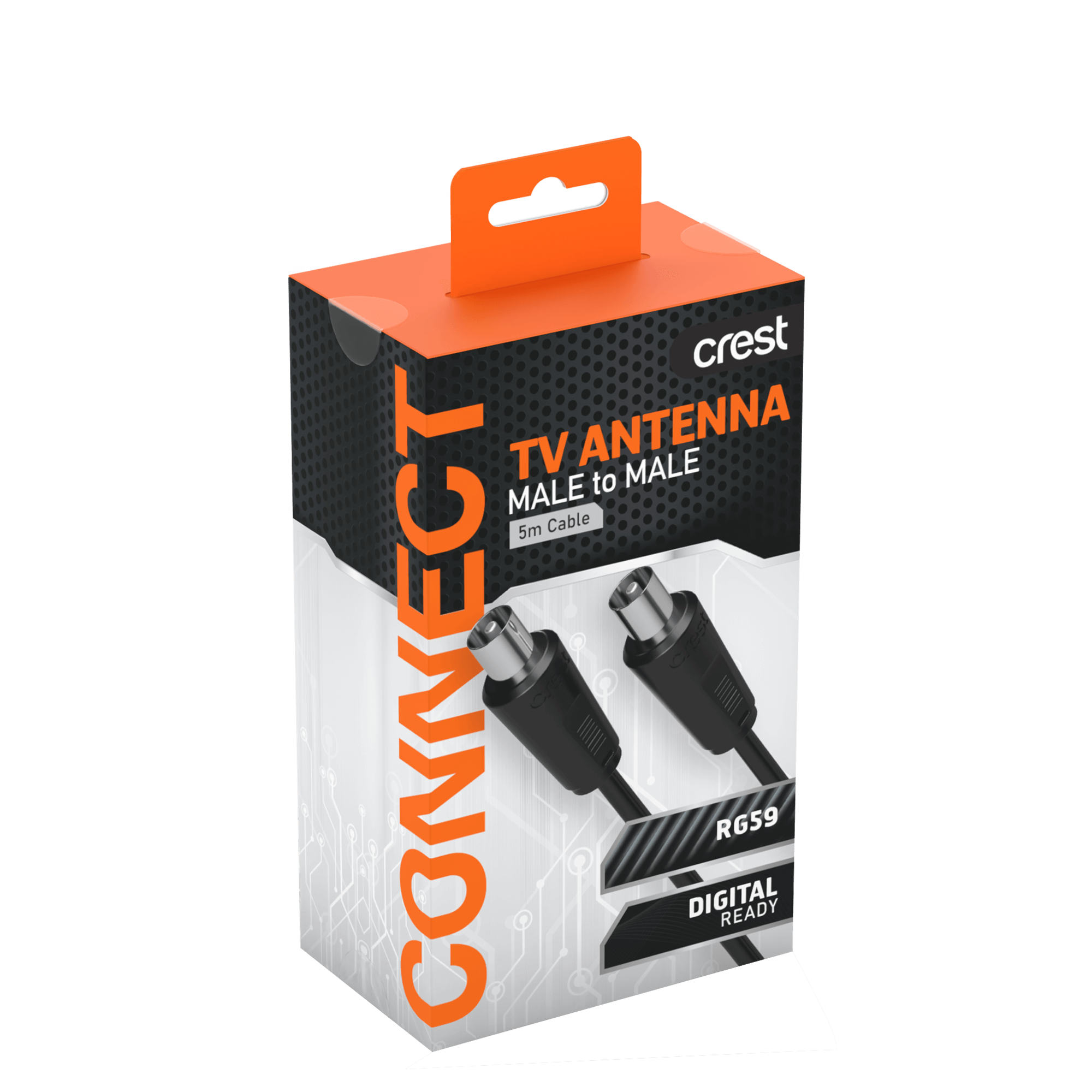 TV Antenna Cable Dual Shield Male To Male Connector 5M