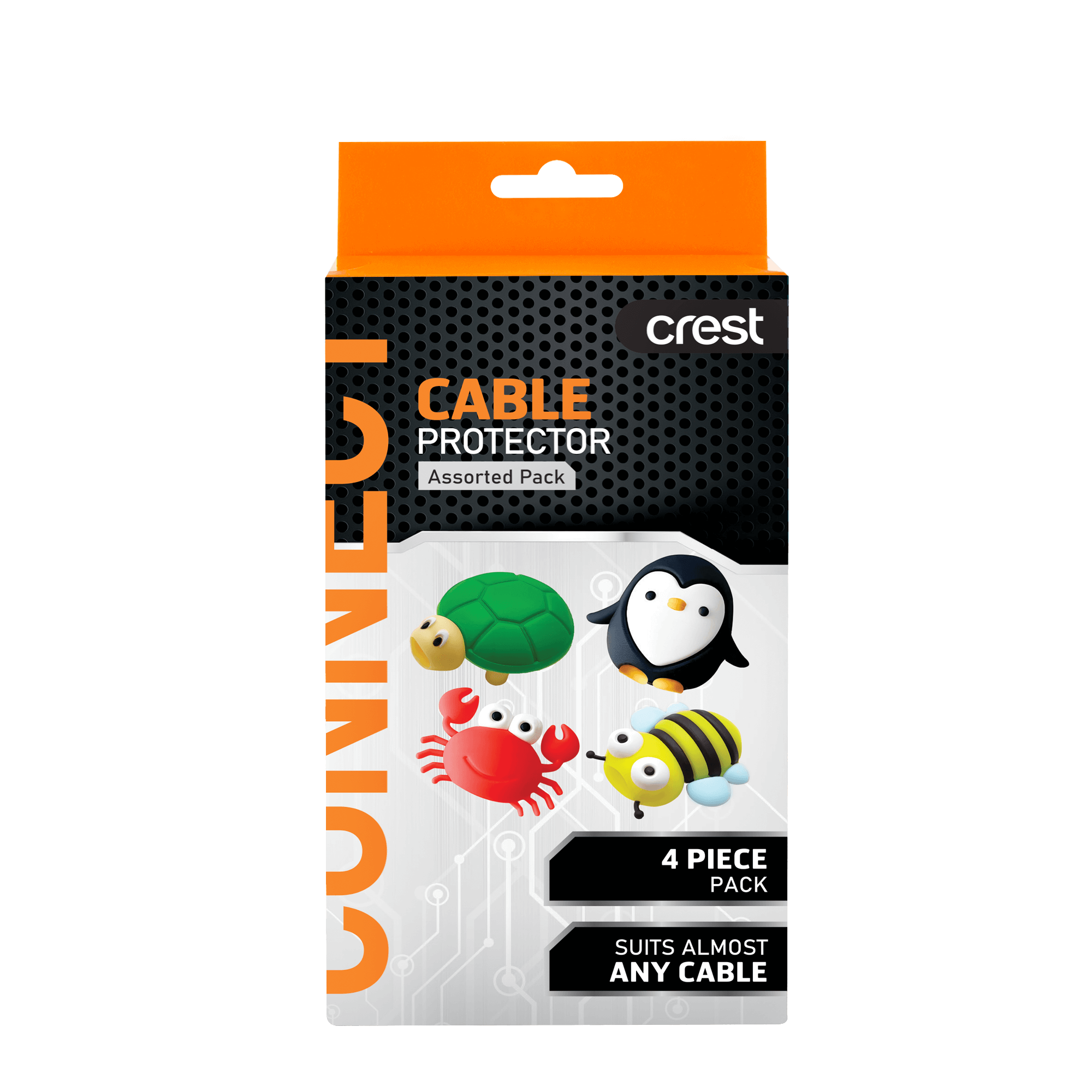Cable Protectors Novelty Animals - Assorted 4 Pack