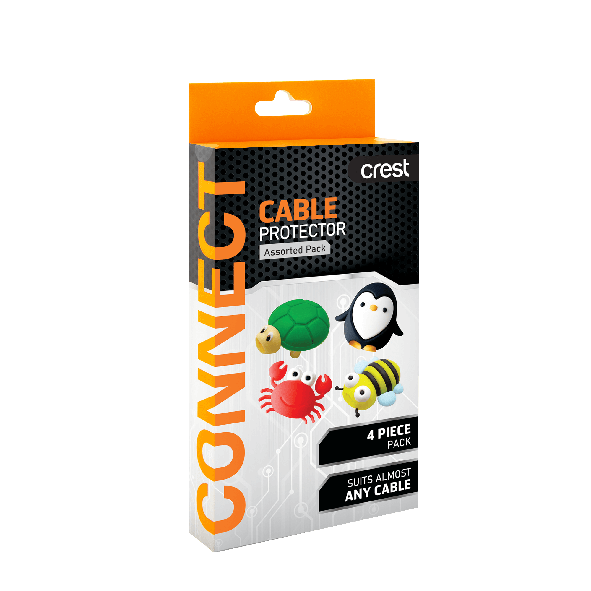 Cable Protectors Novelty Animals - Assorted 4 Pack