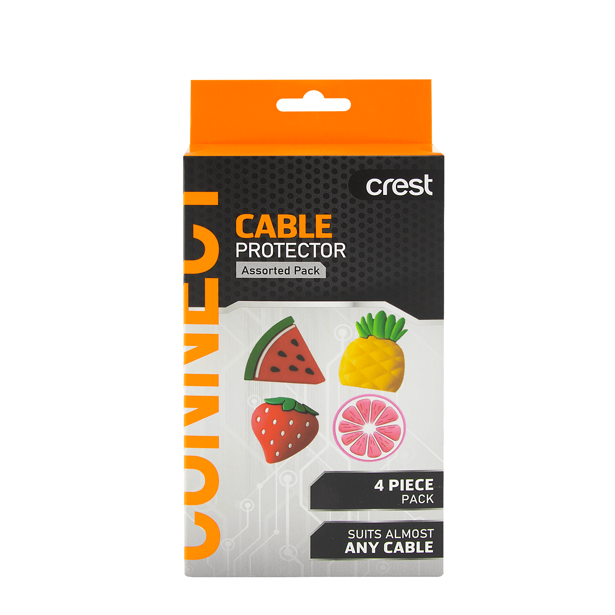 Cable Protectors Novelty Fruit - Assorted 4 Pack