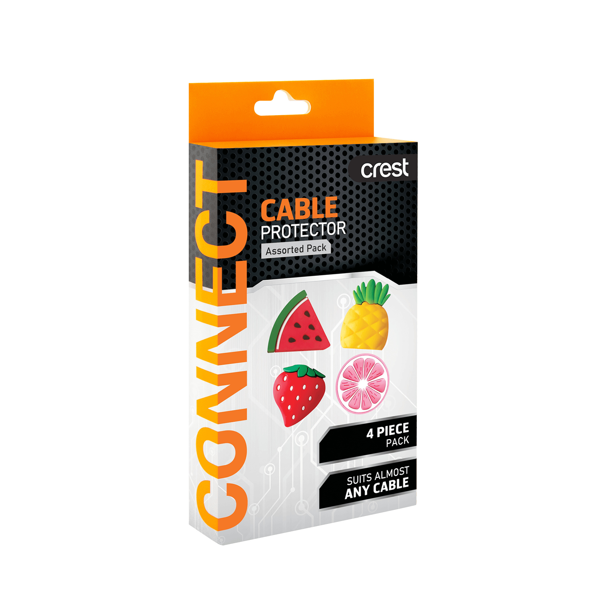 Cable Protectors Novelty Fruit - Assorted 4 Pack