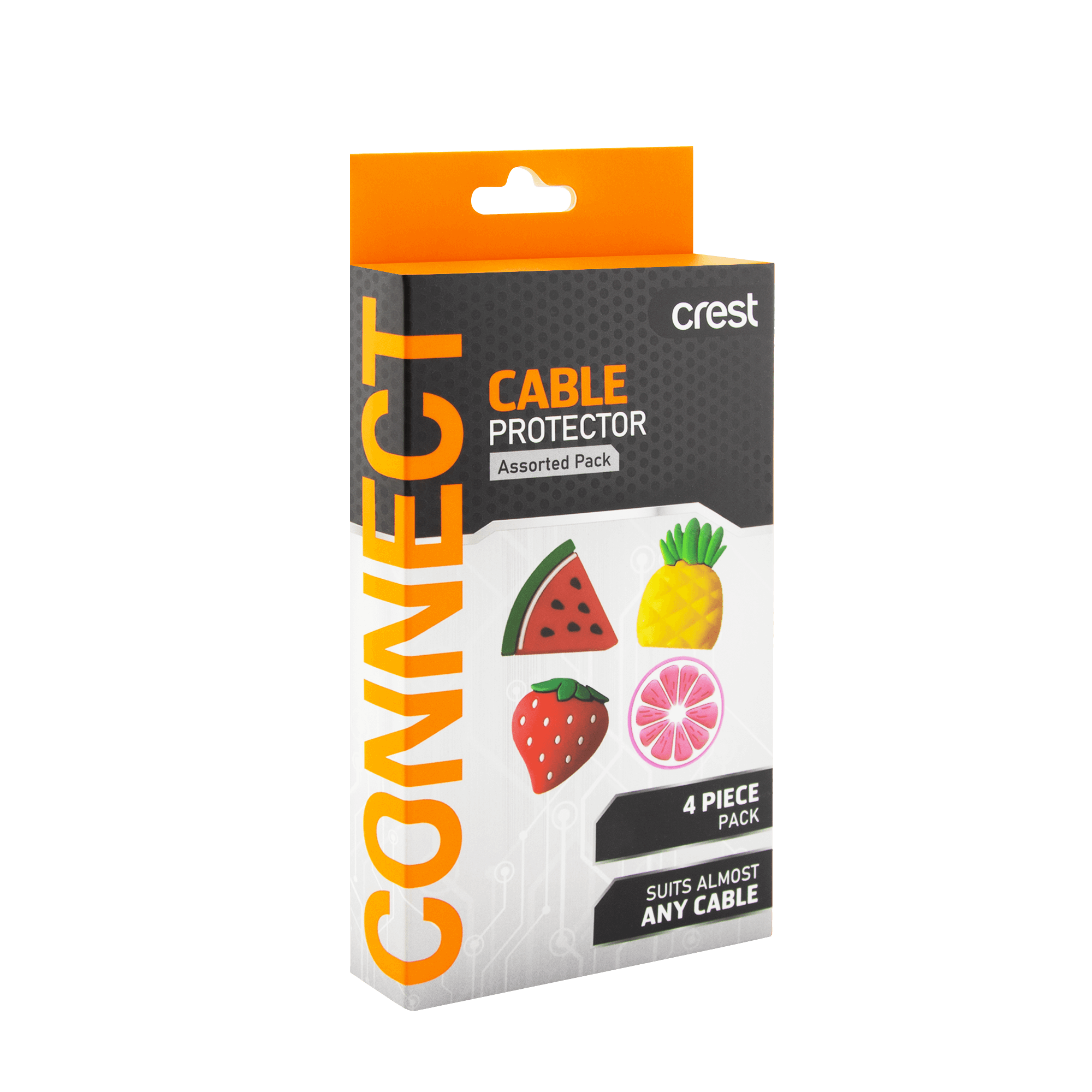 Cable Protectors Novelty Fruit - Assorted 4 Pack