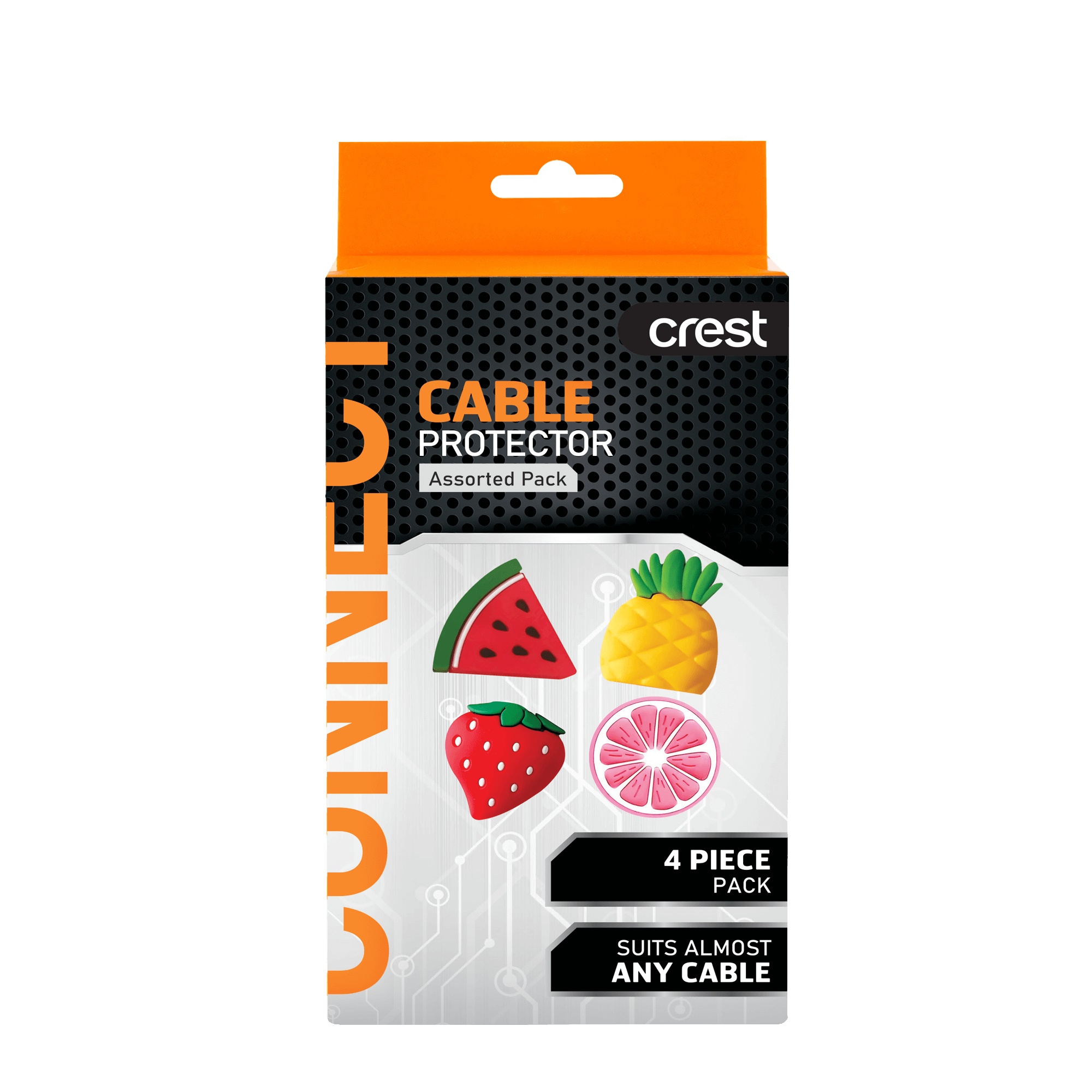 Cable Protectors Novelty Fruit - Assorted 4 Pack