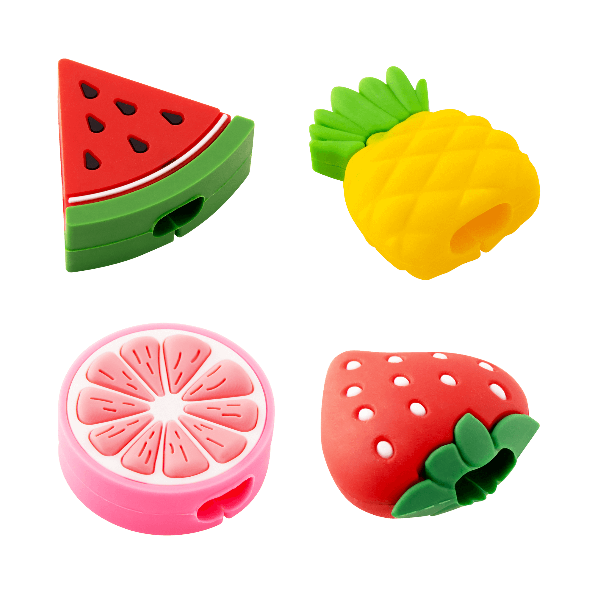 Cable Protectors Novelty Fruit - Assorted 4 Pack