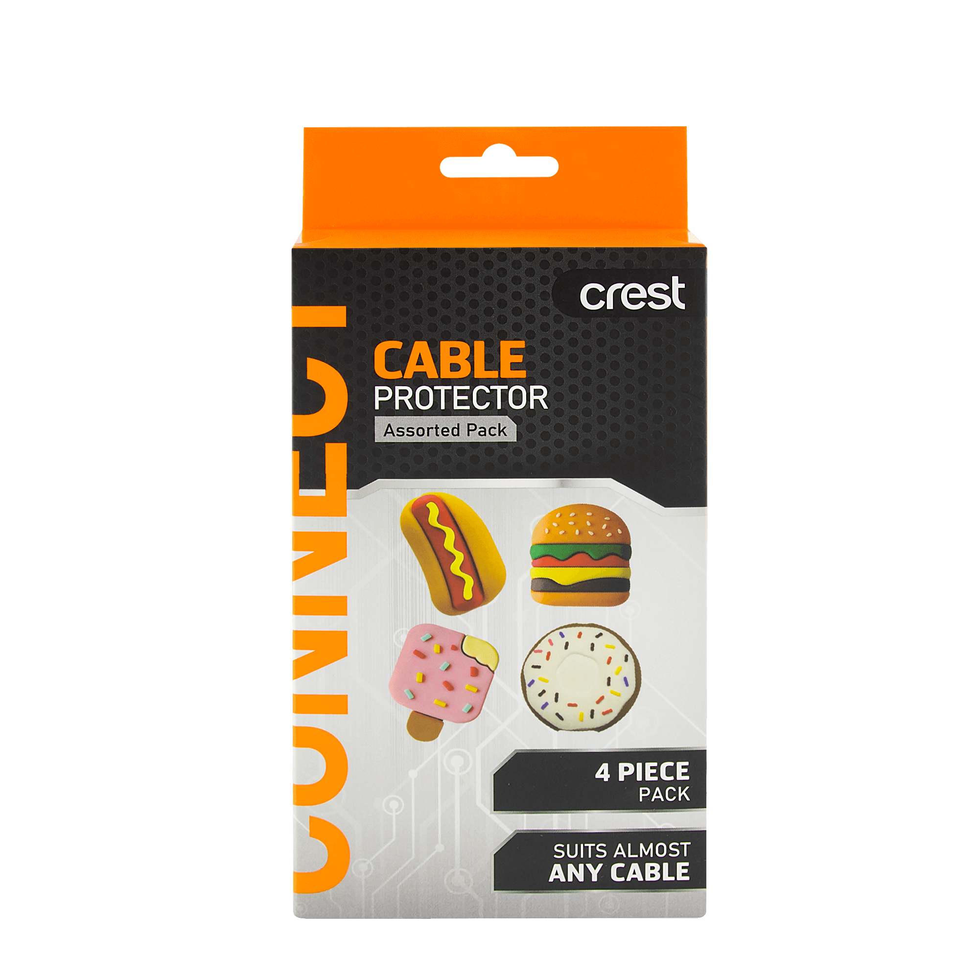 Cable Protectors Novelty Food - Assorted 4 Pack