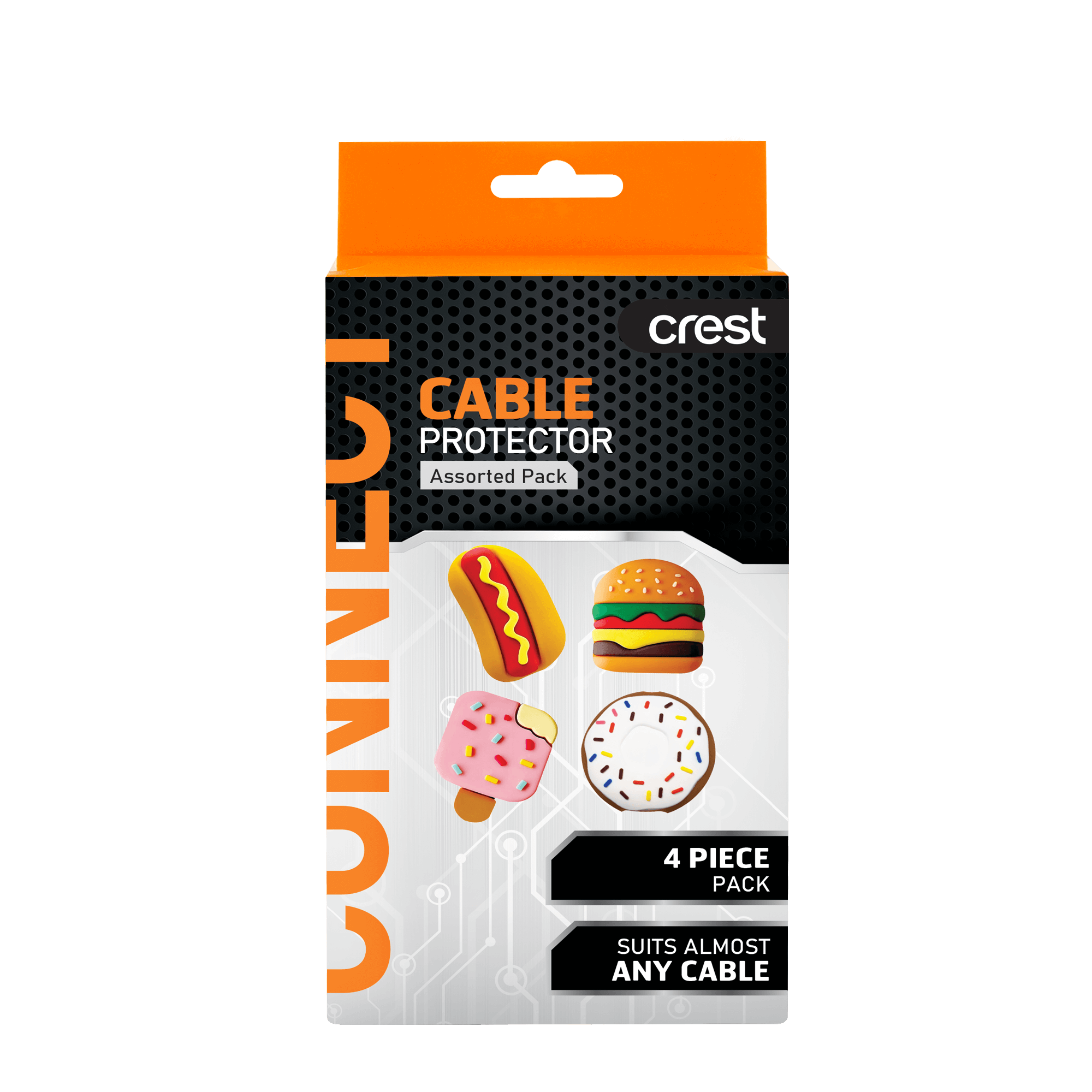 Cable Protectors Novelty Food - Assorted 4 Pack
