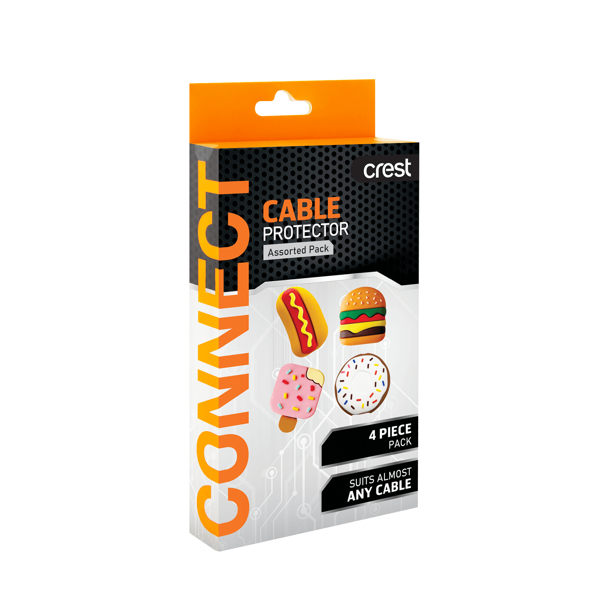 Cable Protectors Novelty Food - Assorted 4 Pack