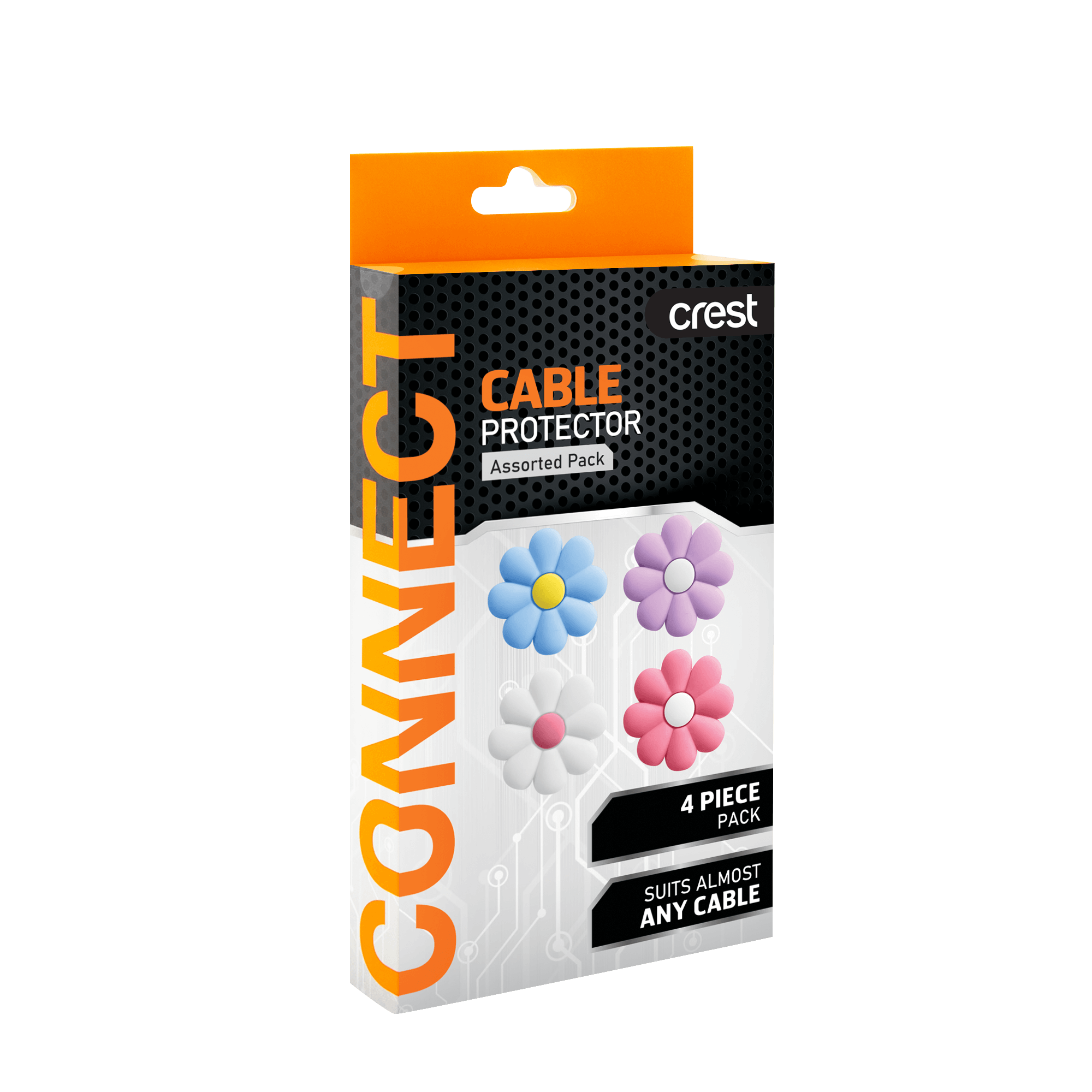 Cable Protectors Novelty Flowers - Assorted 4 Pack