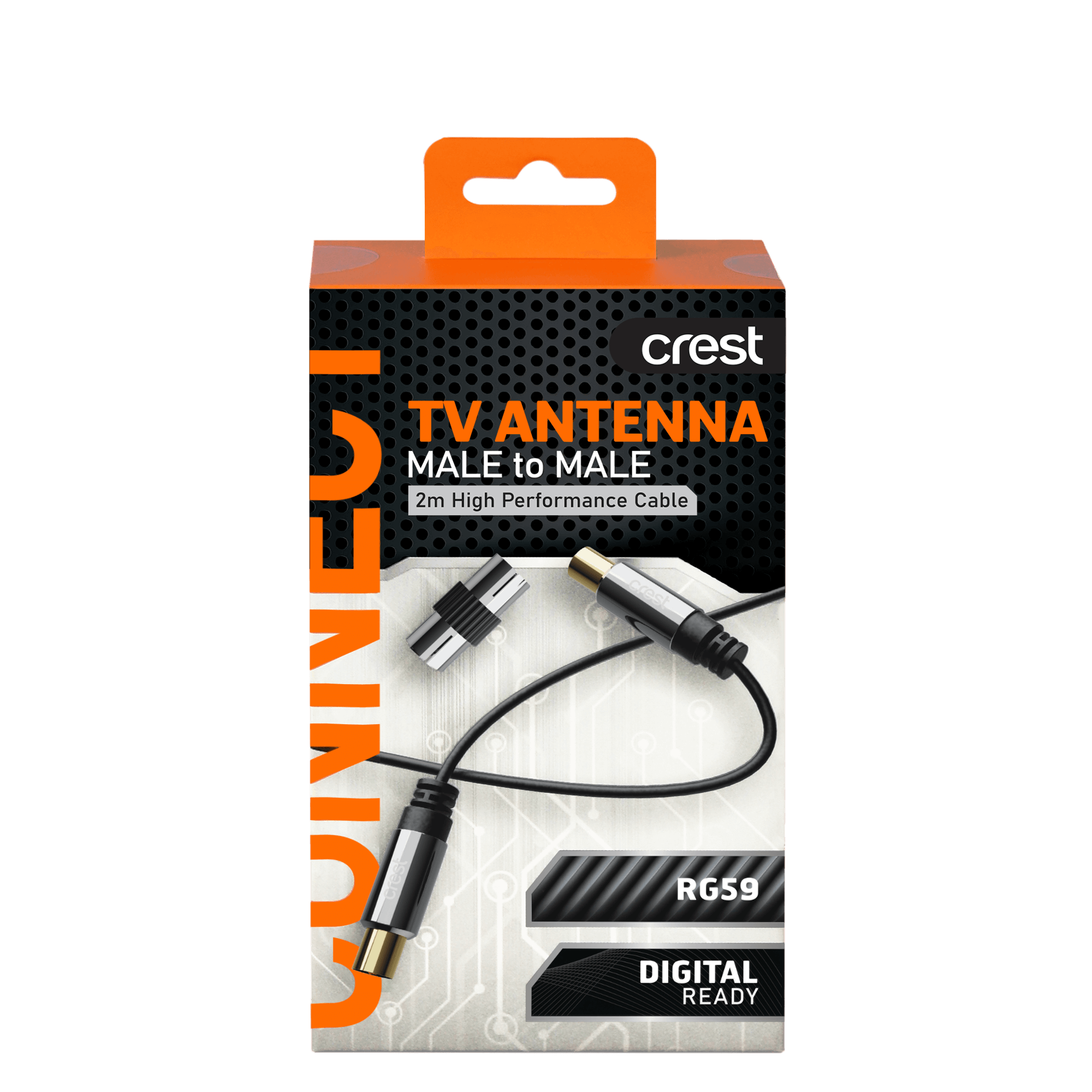 Triple Shield TV Antenna Cable 2M With Adaptor