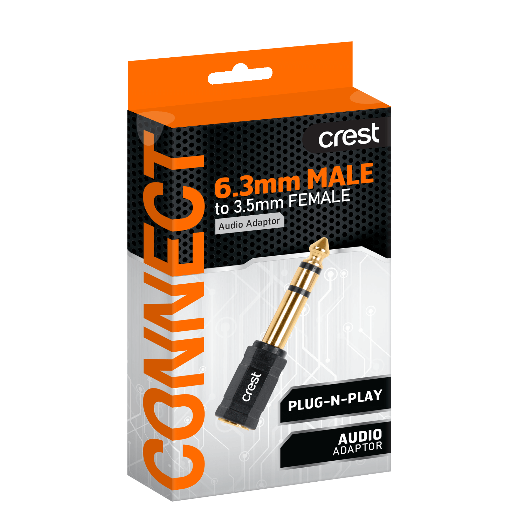 6.3mm Male to 3.5mm Female Socket Adaptor