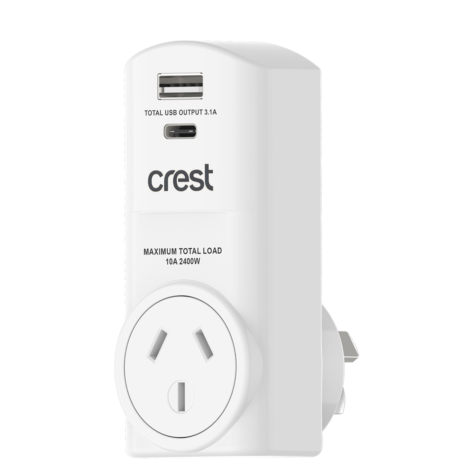 Power Adaptor 1 Socket 2 USB Outlets