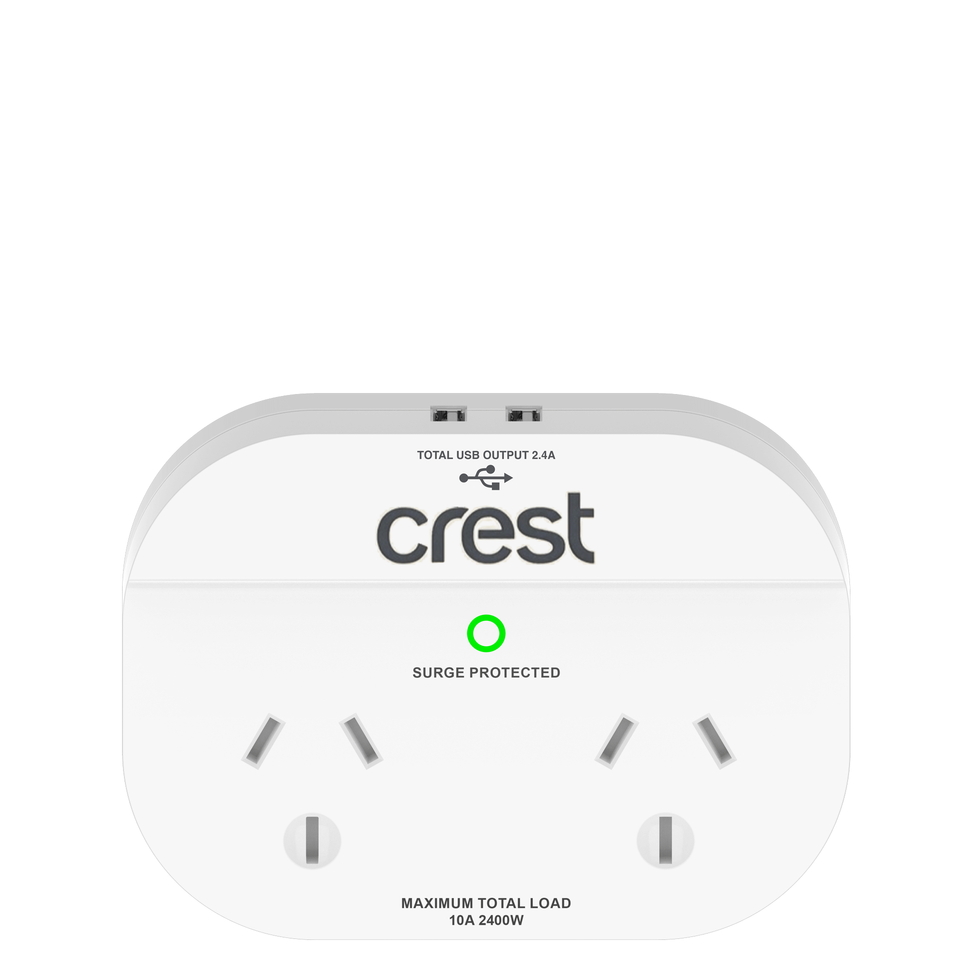 Double Power Adaptor with USB Charging