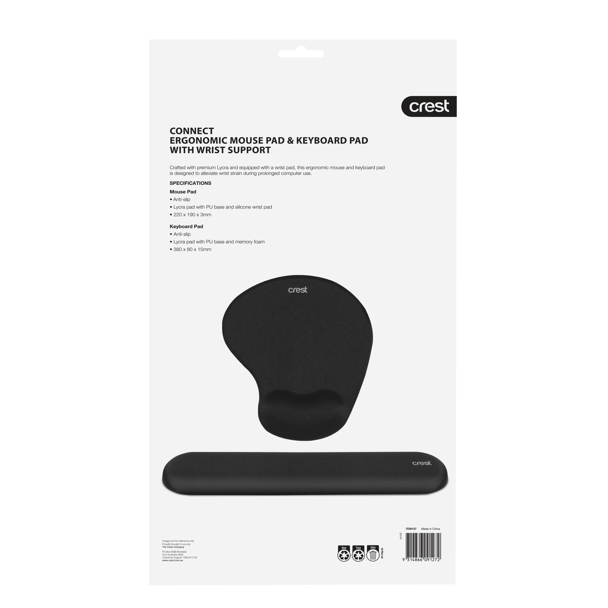 Ergonomic Mouse and Keyboard Pad