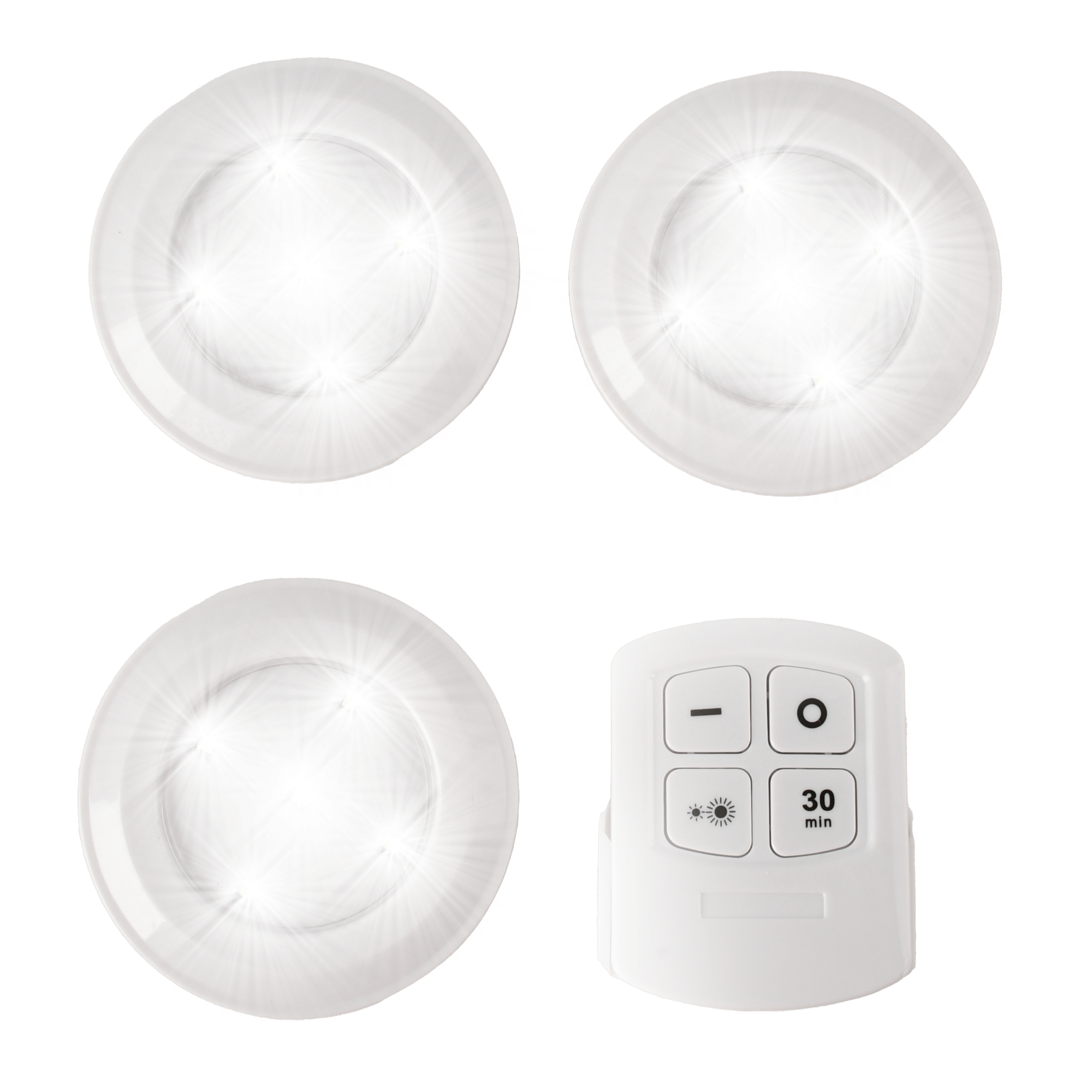 Remote Control Push Night Light Set - 3 Pack