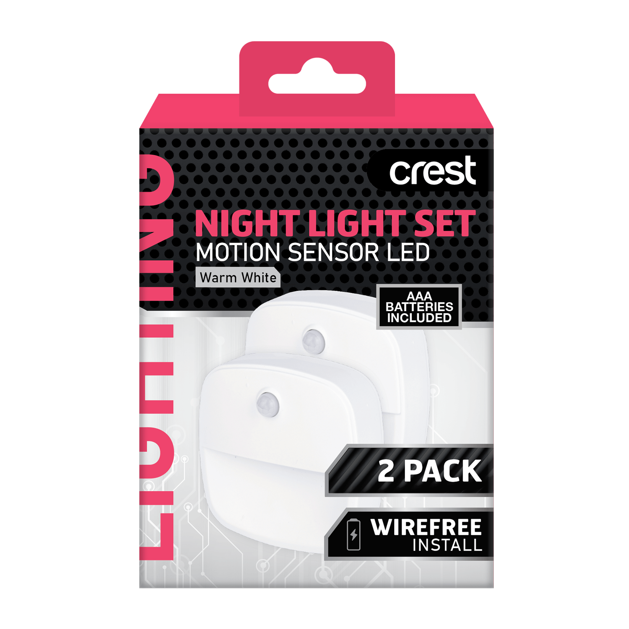 Motion Sensor Night Light Warm - 2 Pack