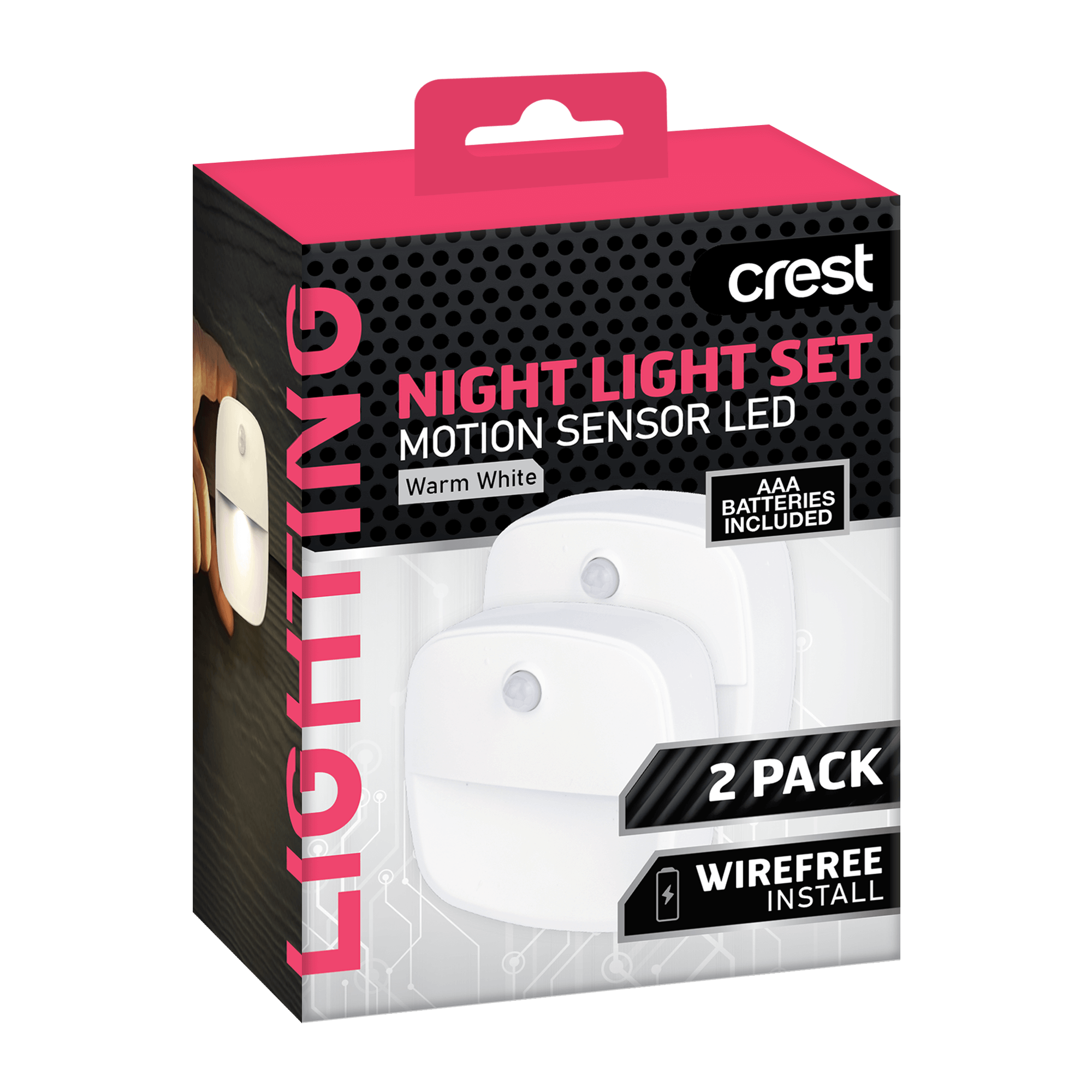 Motion Sensor Night Light Warm - 2 Pack