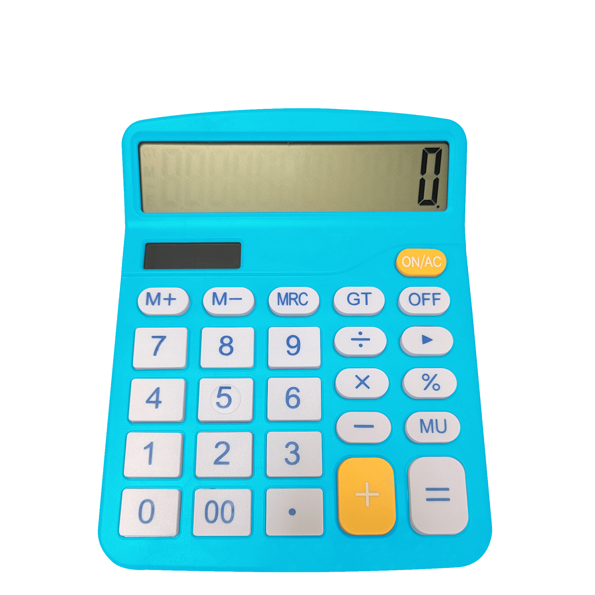 TechXtras Desktop Calculator Solar and Battery Powered Blue