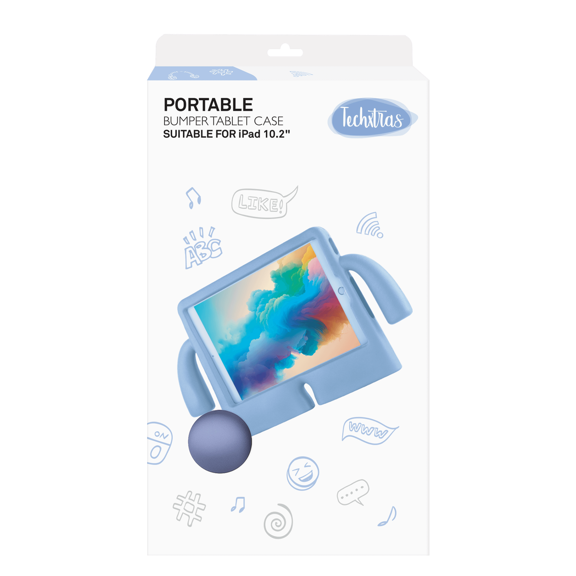 TechXtras Portable Bumper Tablet Case iPad 10.2" - Blue
