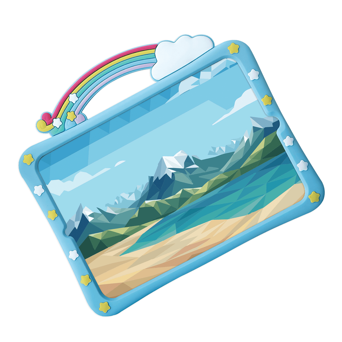 TechXtras Tablet Case iPad 11" A16/10.9" 10th Gen - Rainbow with Handle & Kickstand
