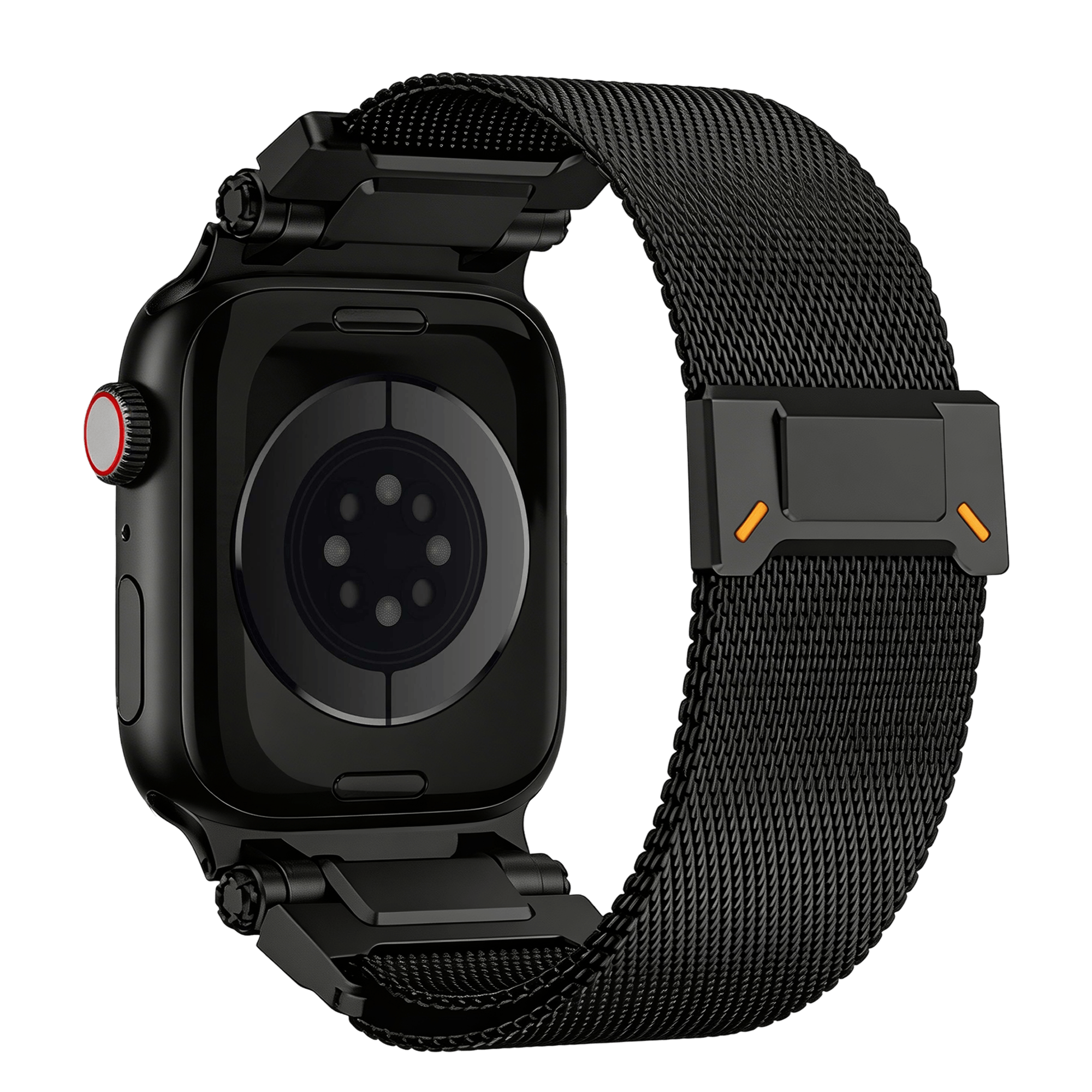 Crest Milanese Heavy Duty Watch Strap 42-49mm Black