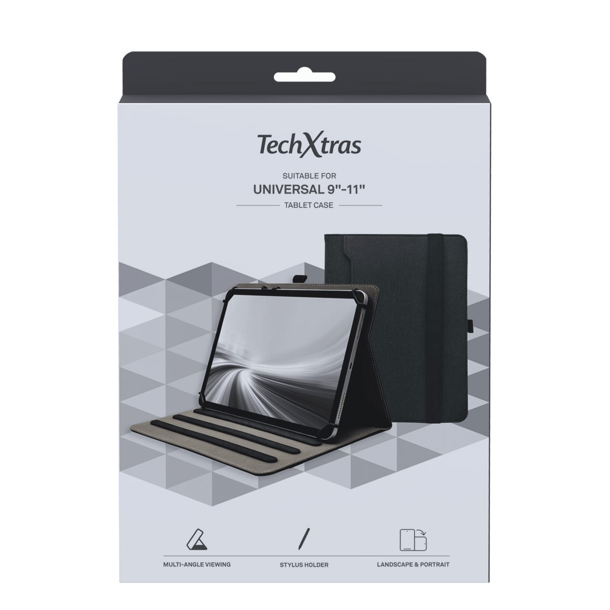 TechXtras Universal Tablet Case 9"-11" Fabric - Black