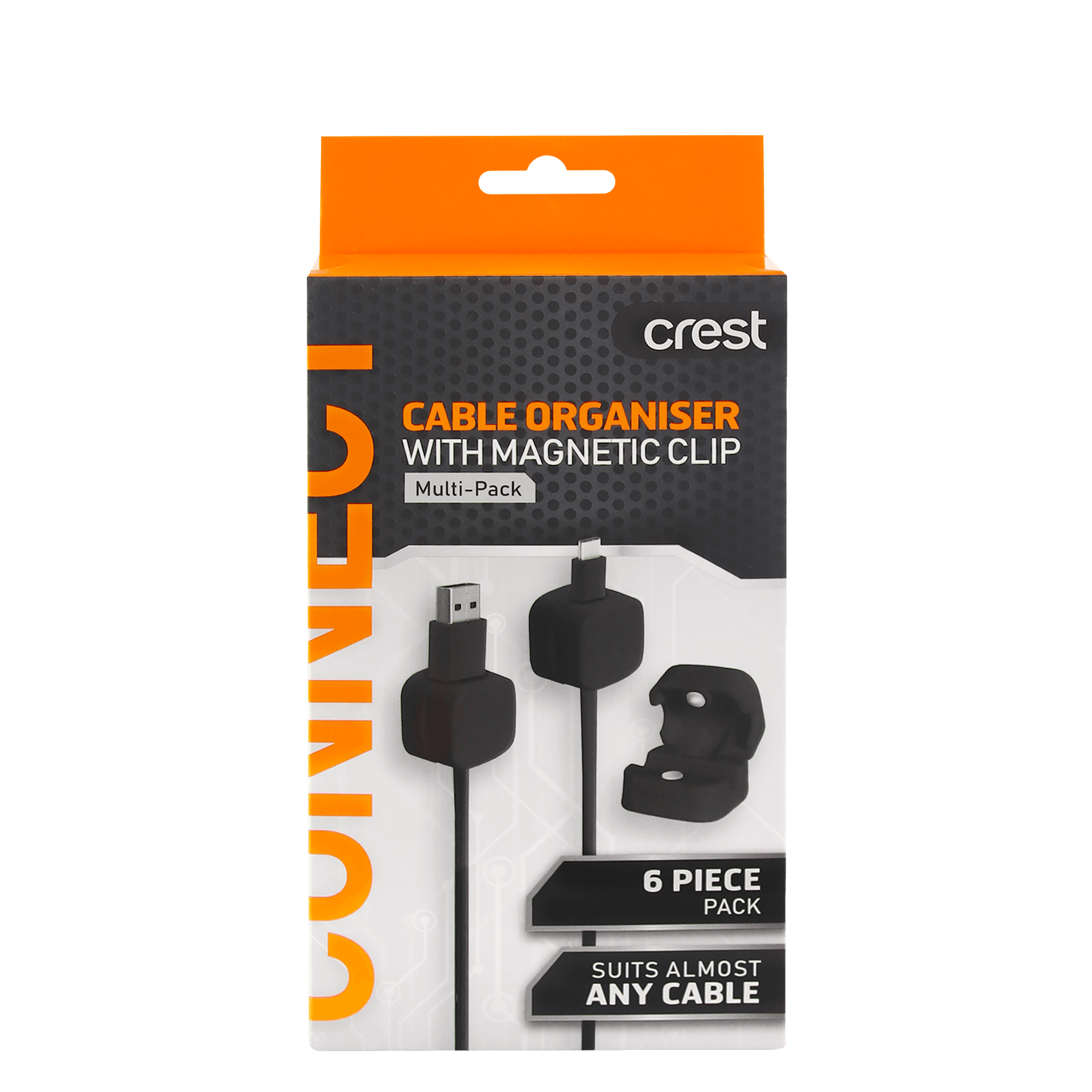 Cable Organiser with Magnetic Clip Multi-Pack