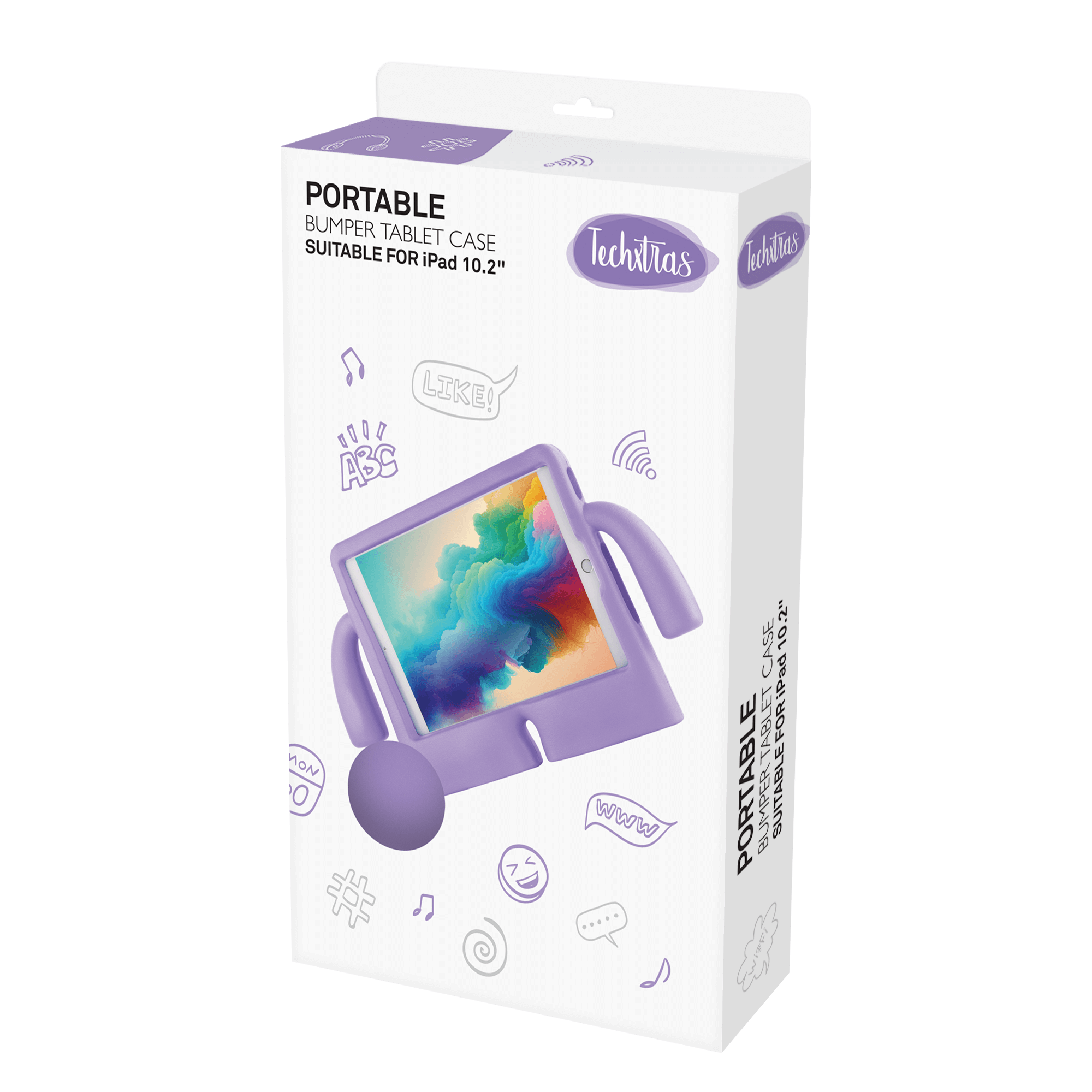 TechXtras Portable Bumper Tablet Case iPad 10.2" - Lavender