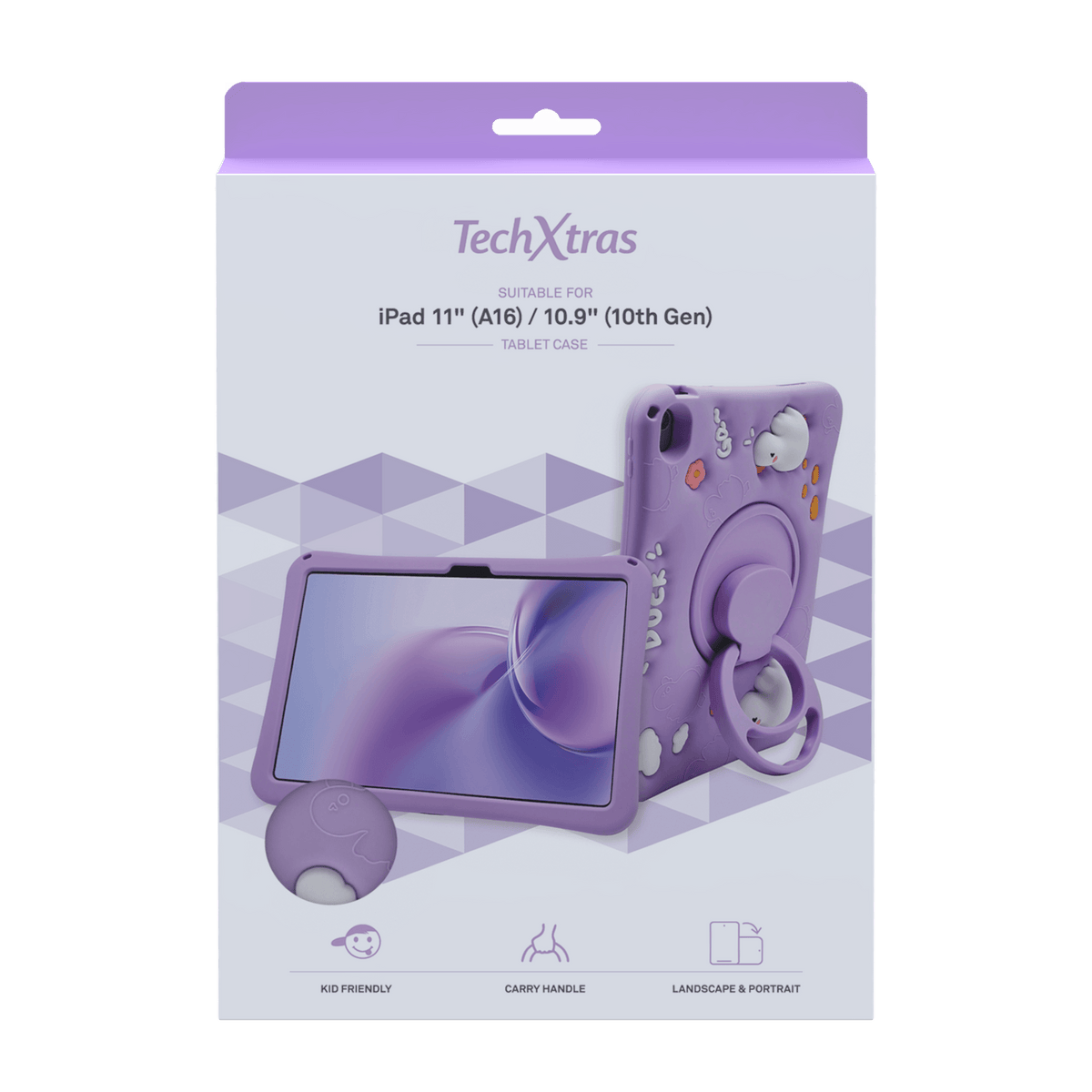 TechXtras Tablet Case iPad 11" A16/10.9" 10th Gen - Duck