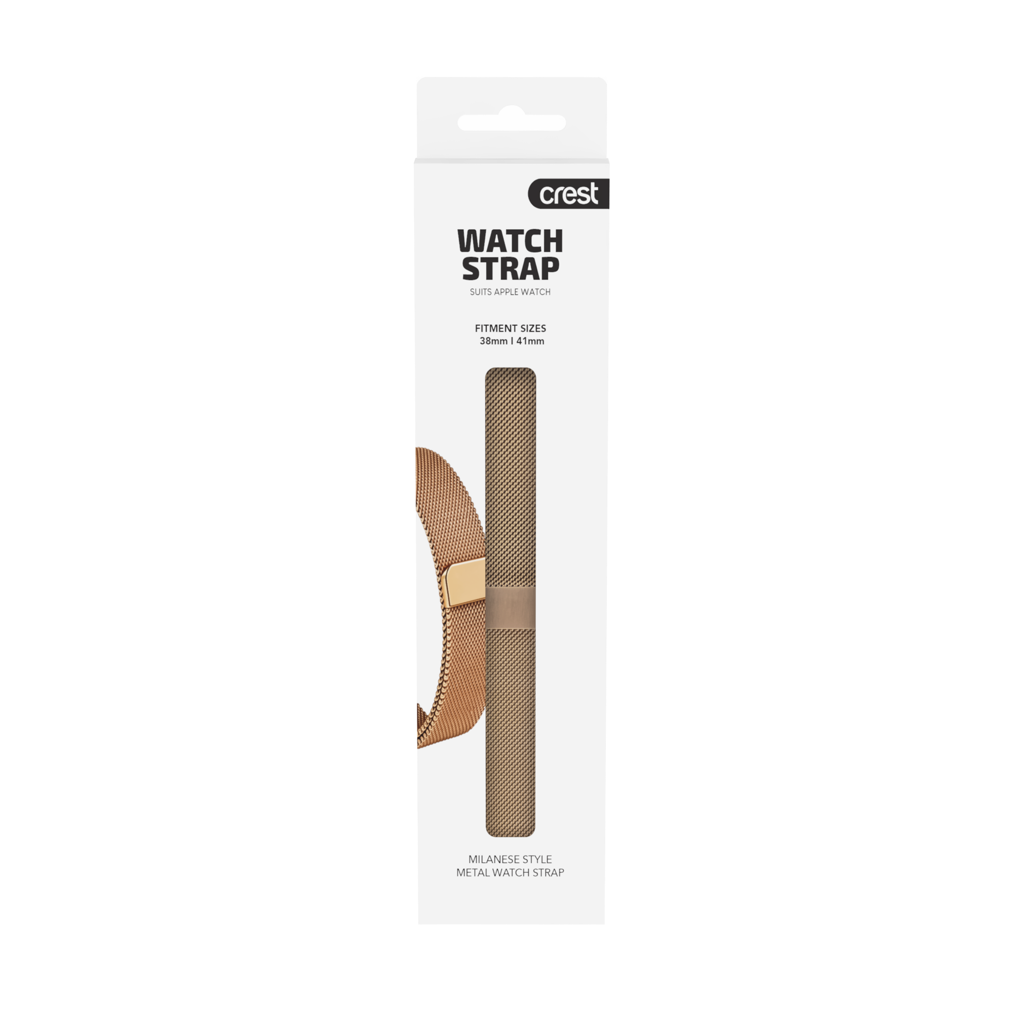 Crest Milanese Watch Strap 38-41mm Rose Gold
