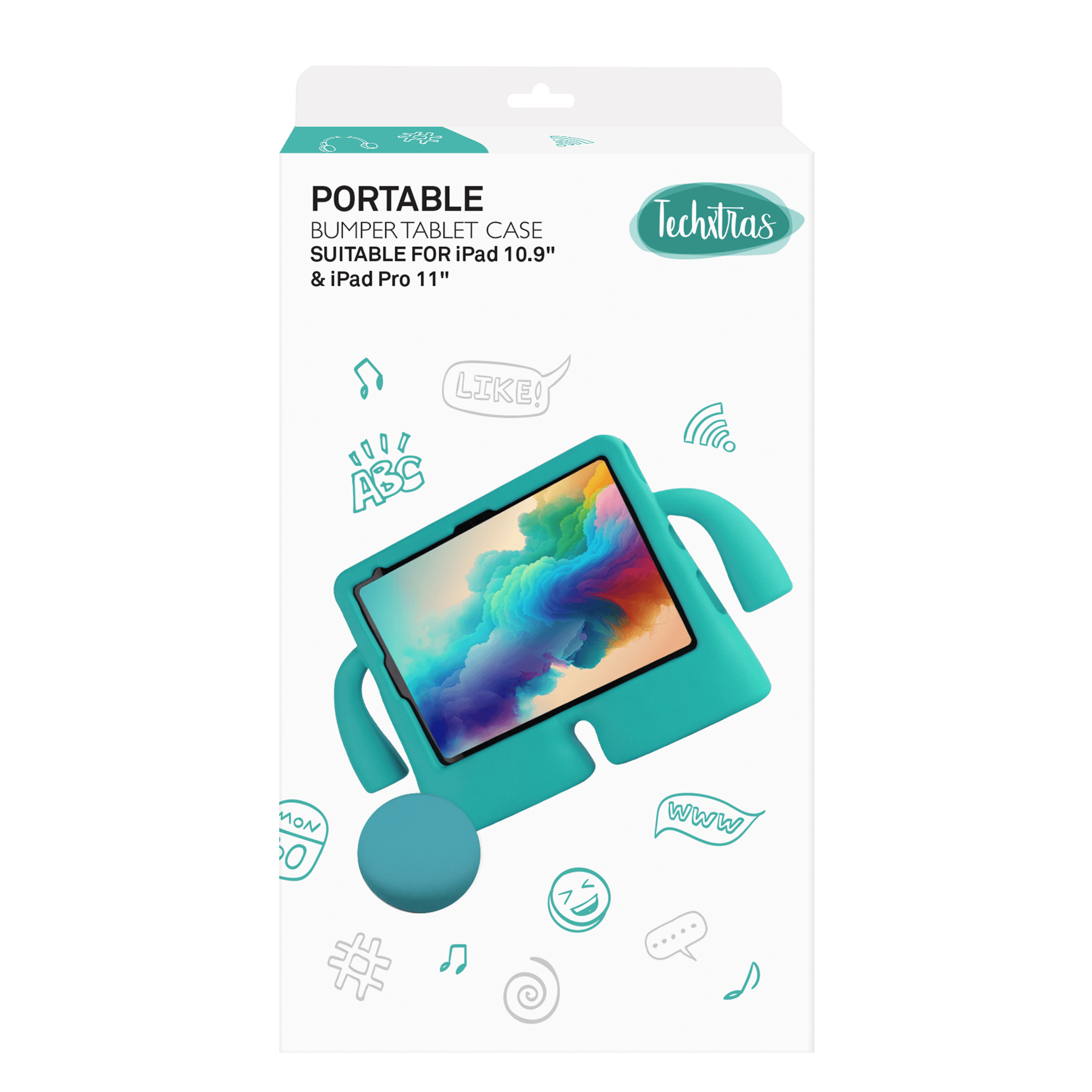 TechXtras Portable Bumper Tablet Case iPad 10.9'' and Pro 11'' - Turquoise