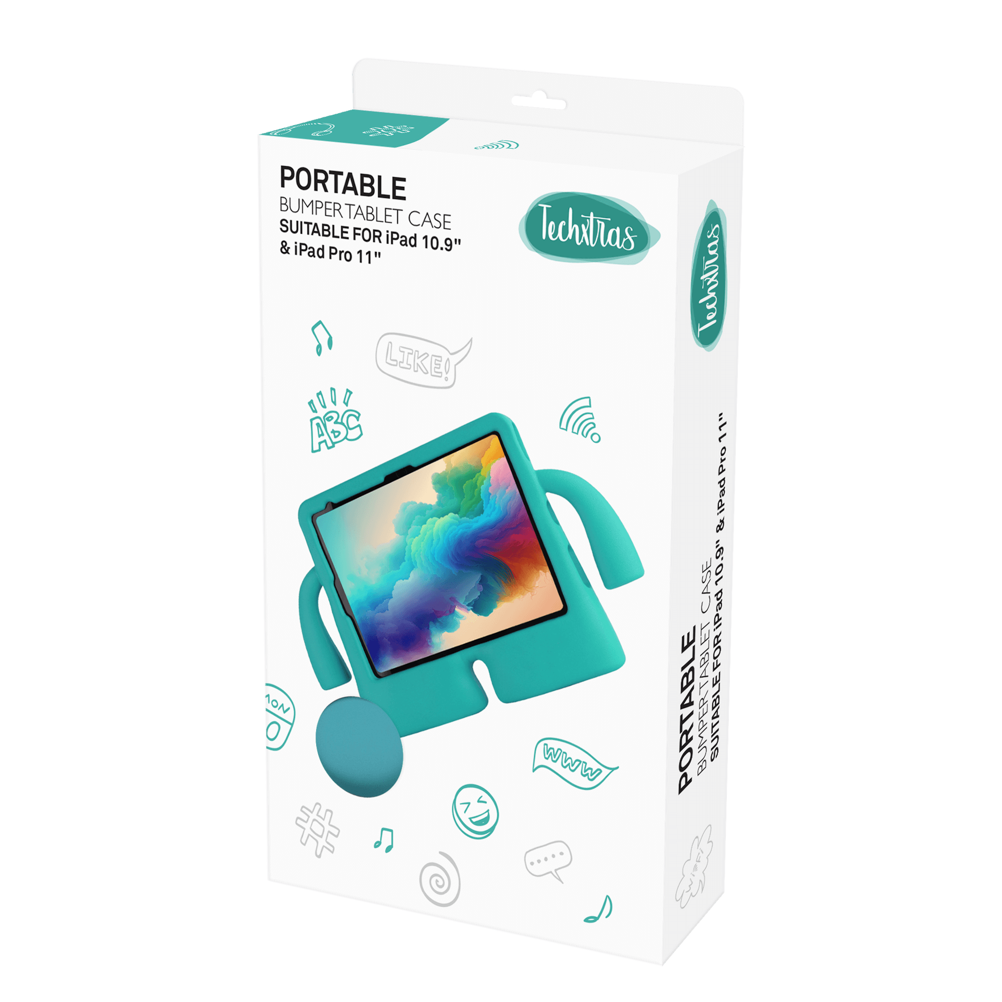 TechXtras Portable Bumper Tablet Case iPad 10.9'' and Pro 11'' - Turquoise