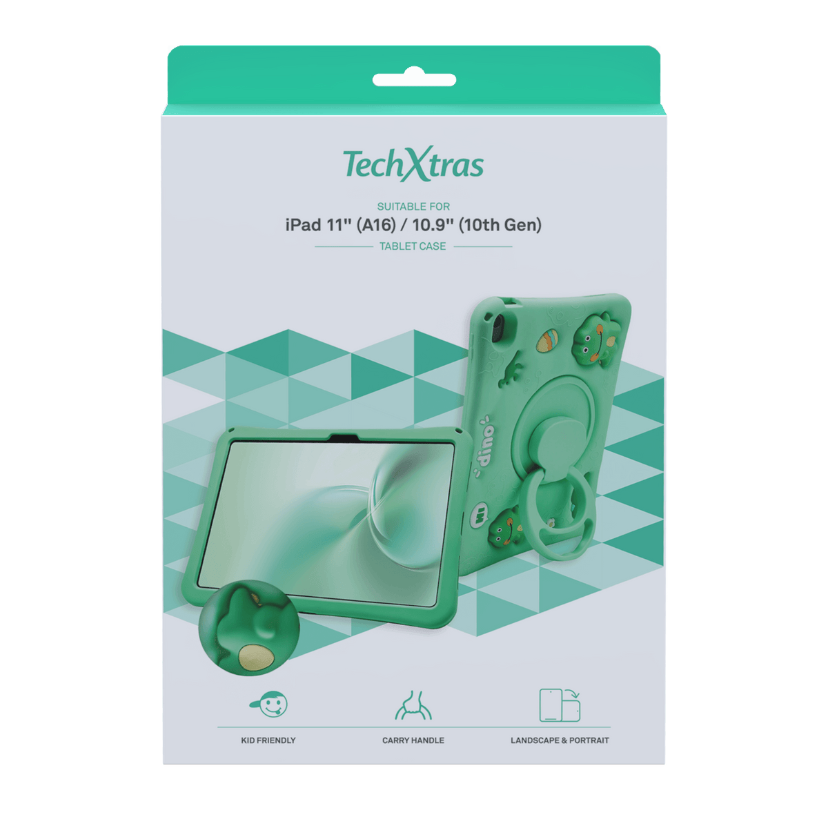 TechXtras Tablet Case iPad 11" A16/10.9" 10th Gen - Dino