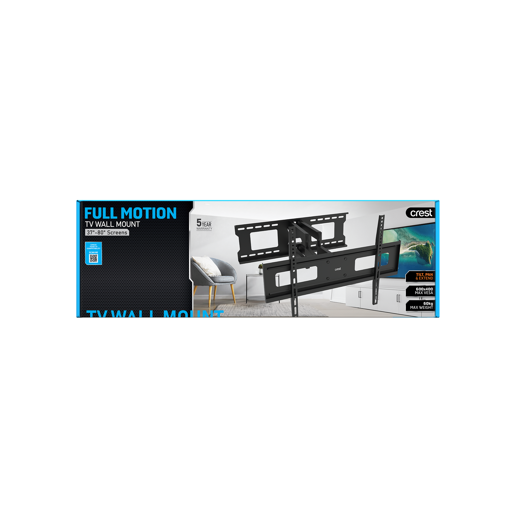 Full Motion TV Wall Mount - 37" - 80"