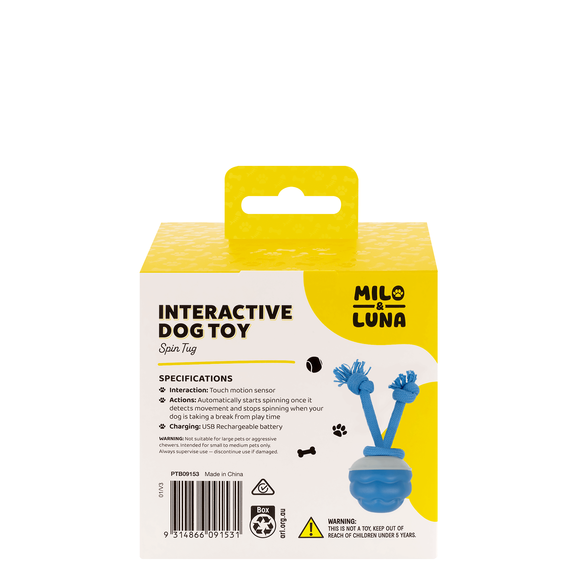 Interactive Dog Toy Spin Tug