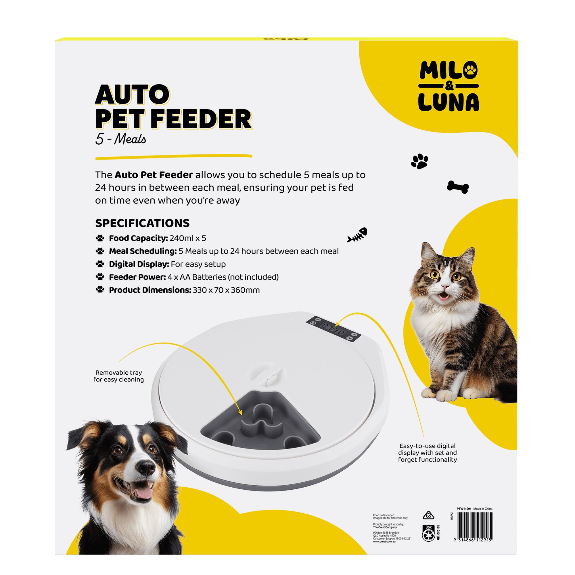 Auto Pet Feeder 5 Meals