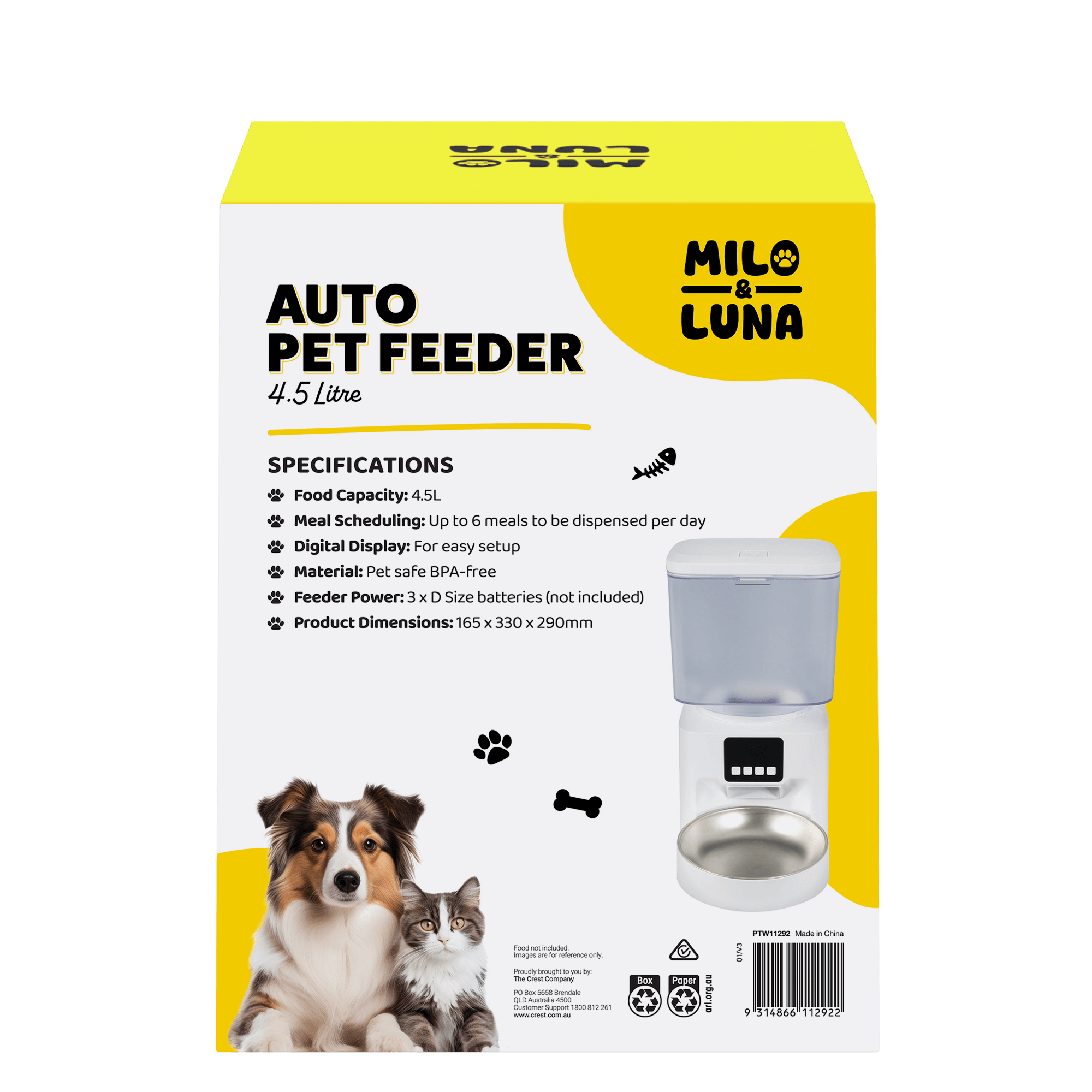 Auto Pet Feeder 4.5L