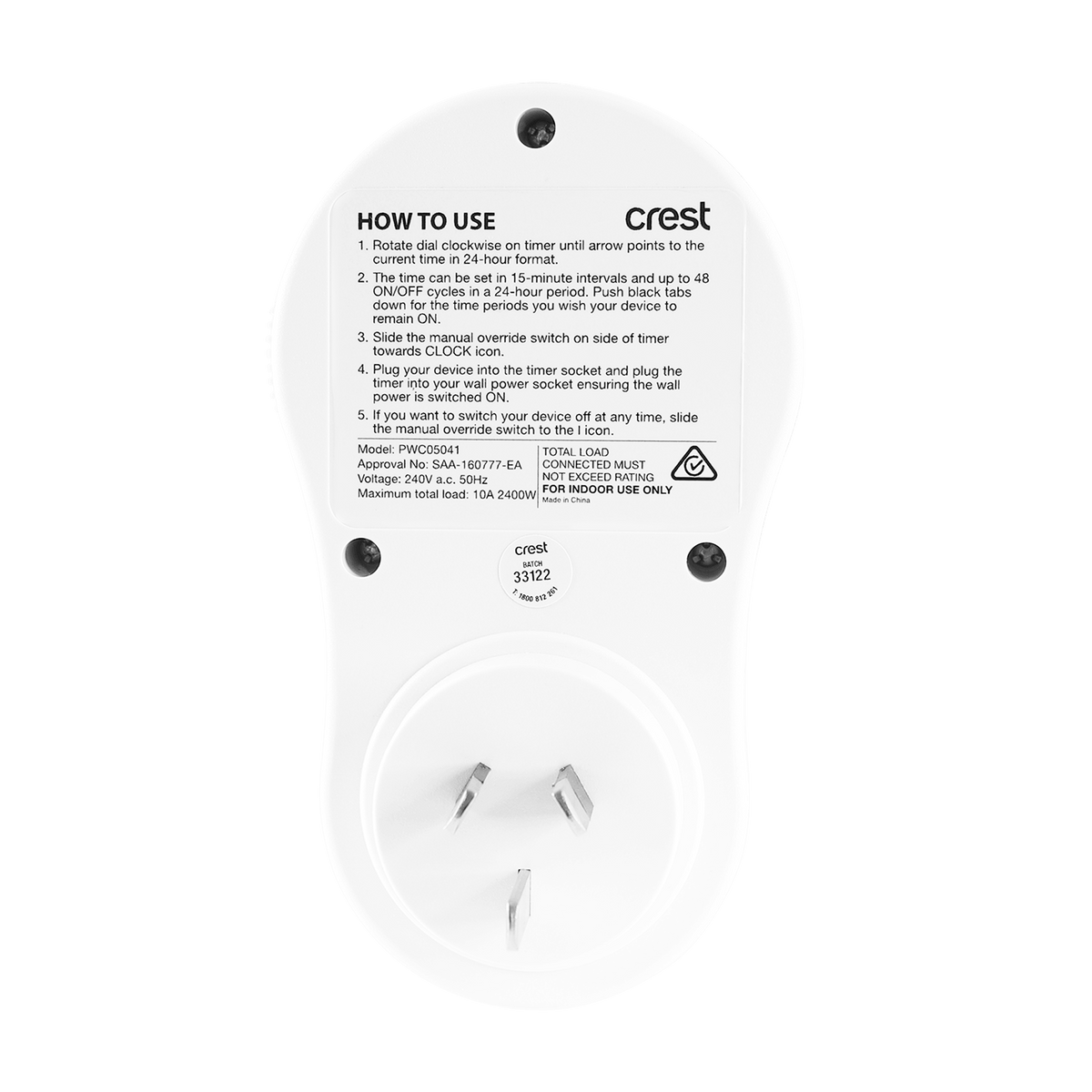 24 Hour Timer Power Adaptor