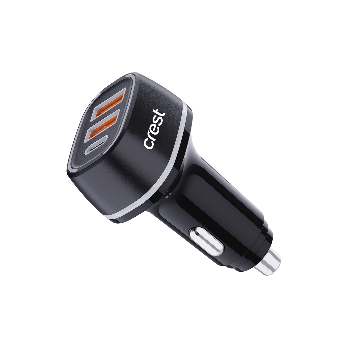 30W Dual USB-A & Single USB-C Car Charger
