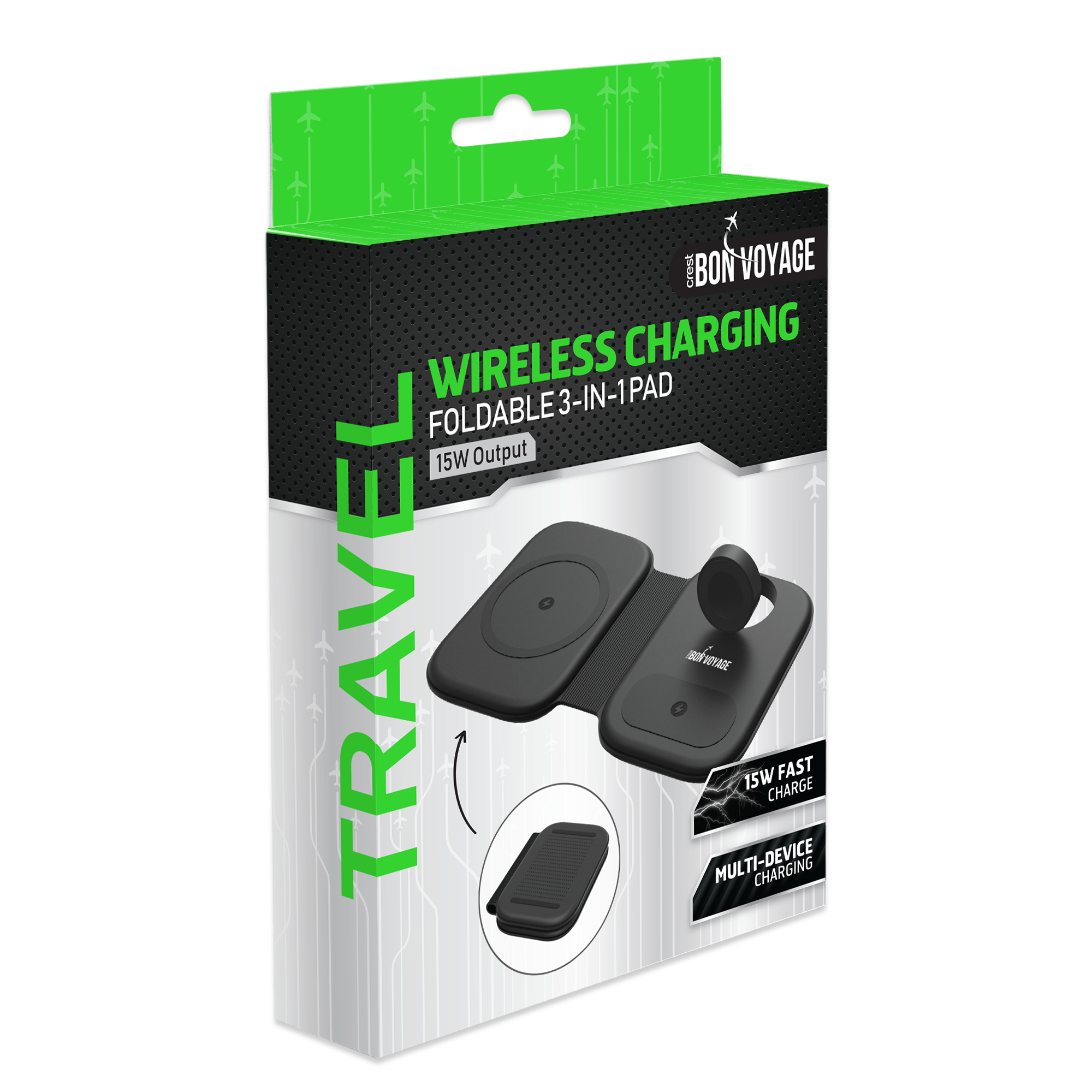 Bon Voyage WIRELESS CHARGING Foldable 3-in-1 Pad