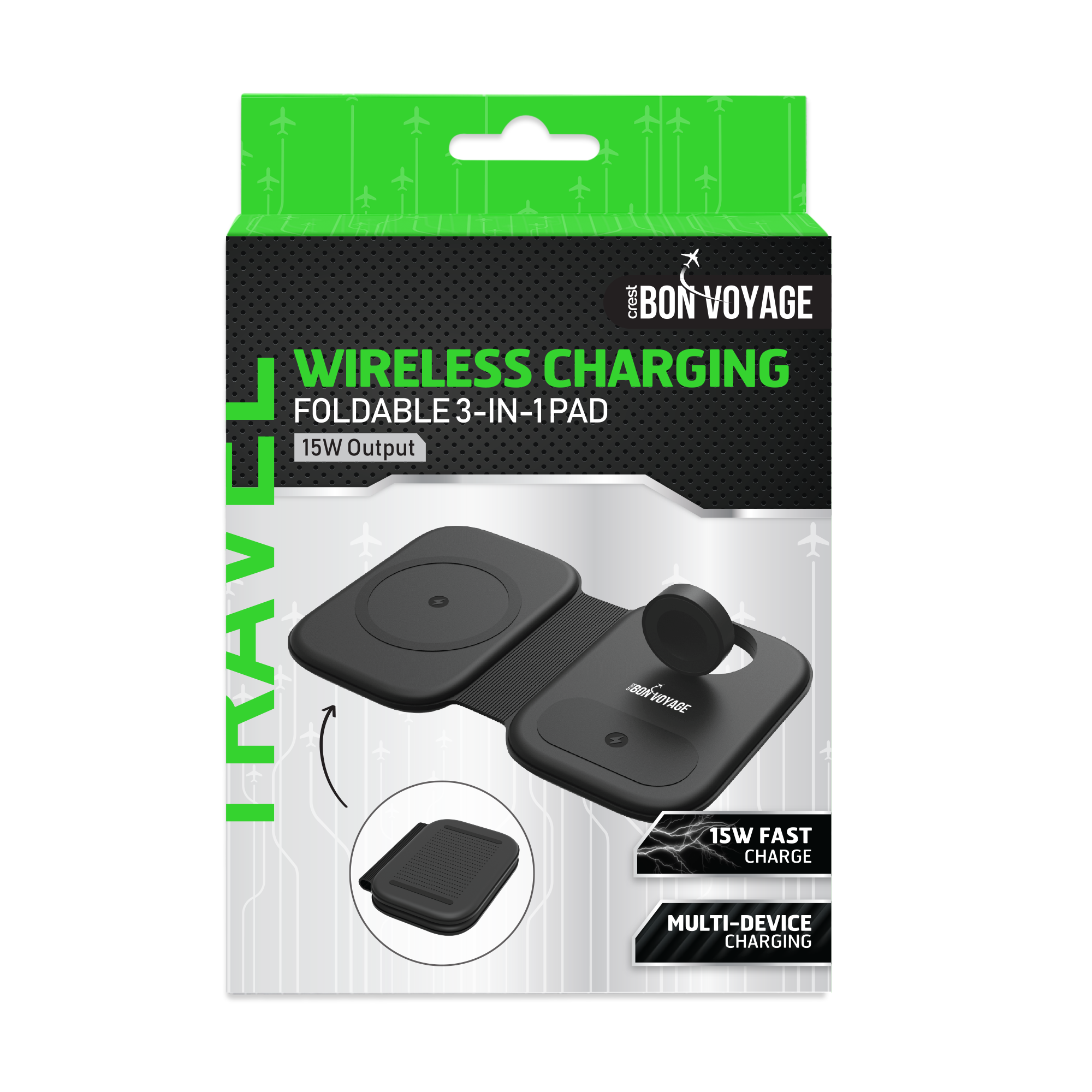 Bon Voyage WIRELESS CHARGING Foldable 3-in-1 Pad