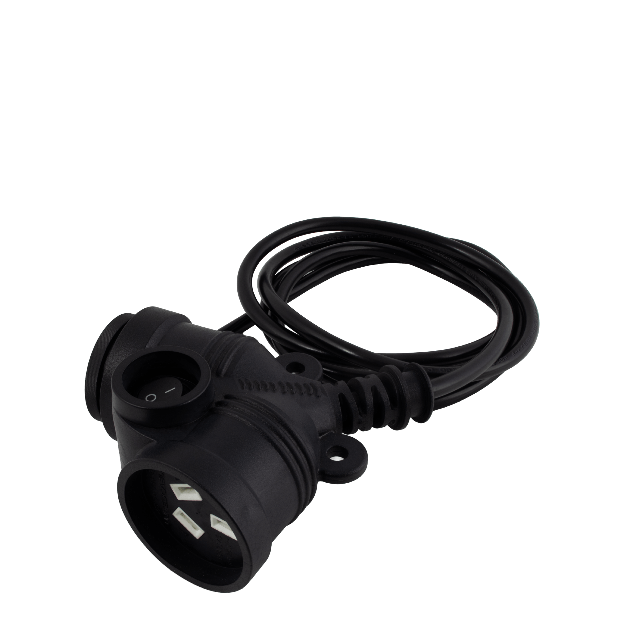 Extension Lead 2 Sockets with Master Switch - 2M - Black