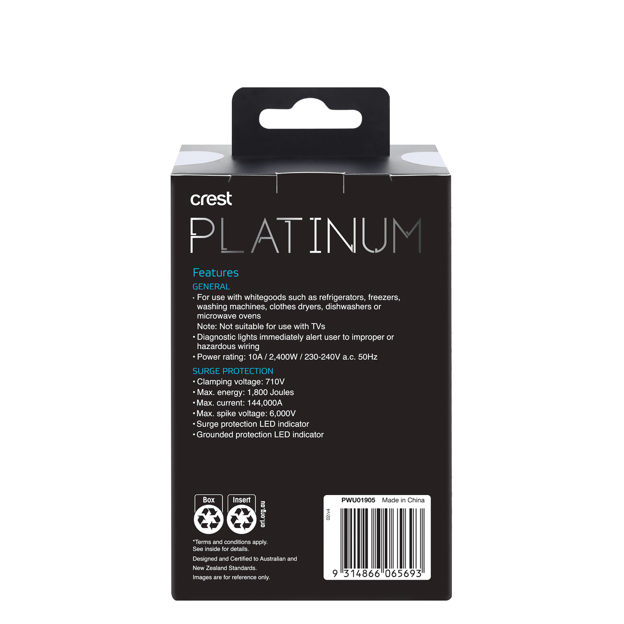 Platinum Surge Protector 1 Socket
