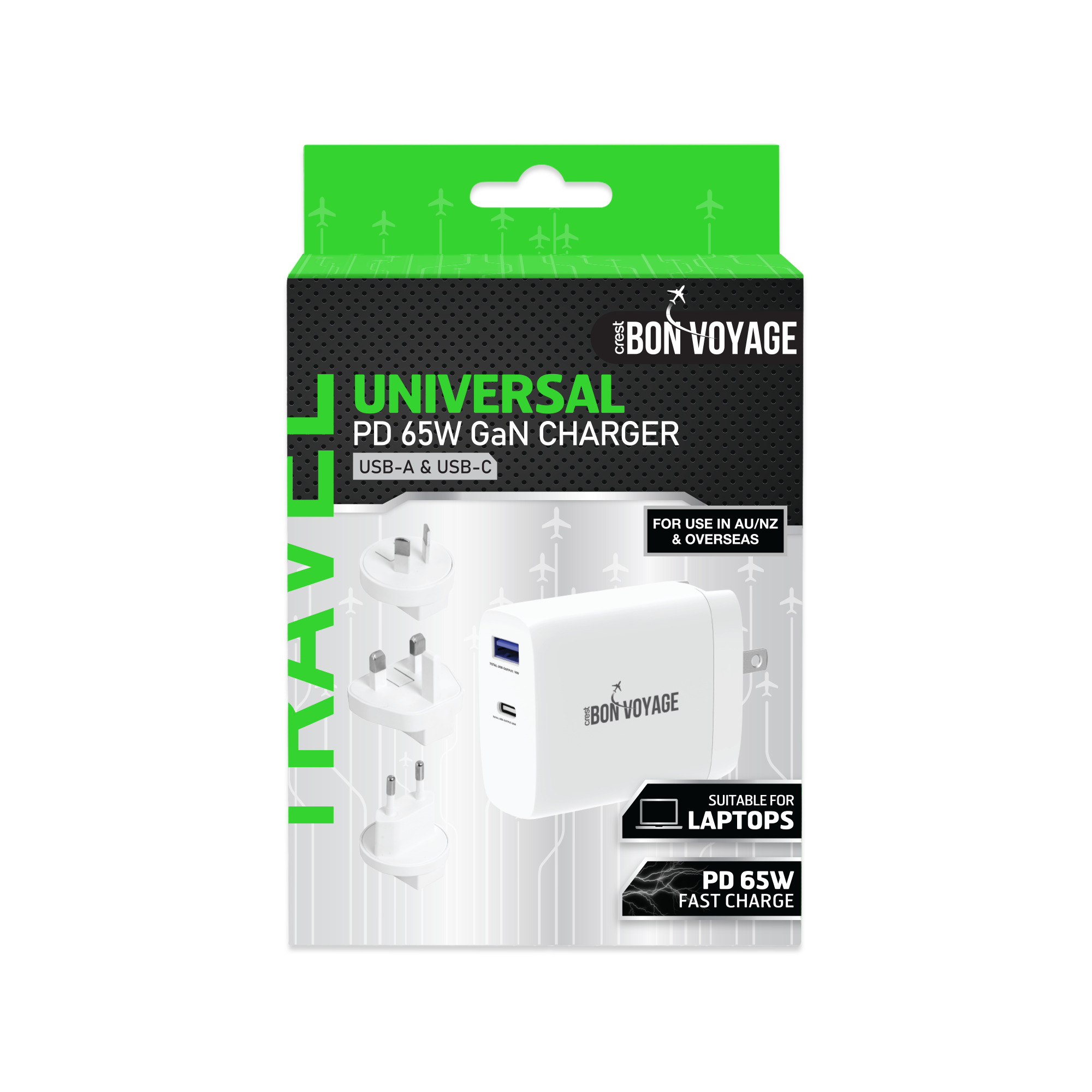 Bon Voyage UNIVERSAL PD 65W GaN Charger