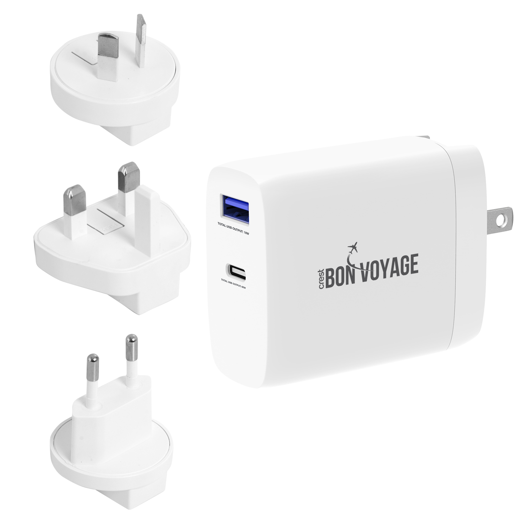 Crest Bon Voyage UNIVERSAL PD 65W GaN Charger