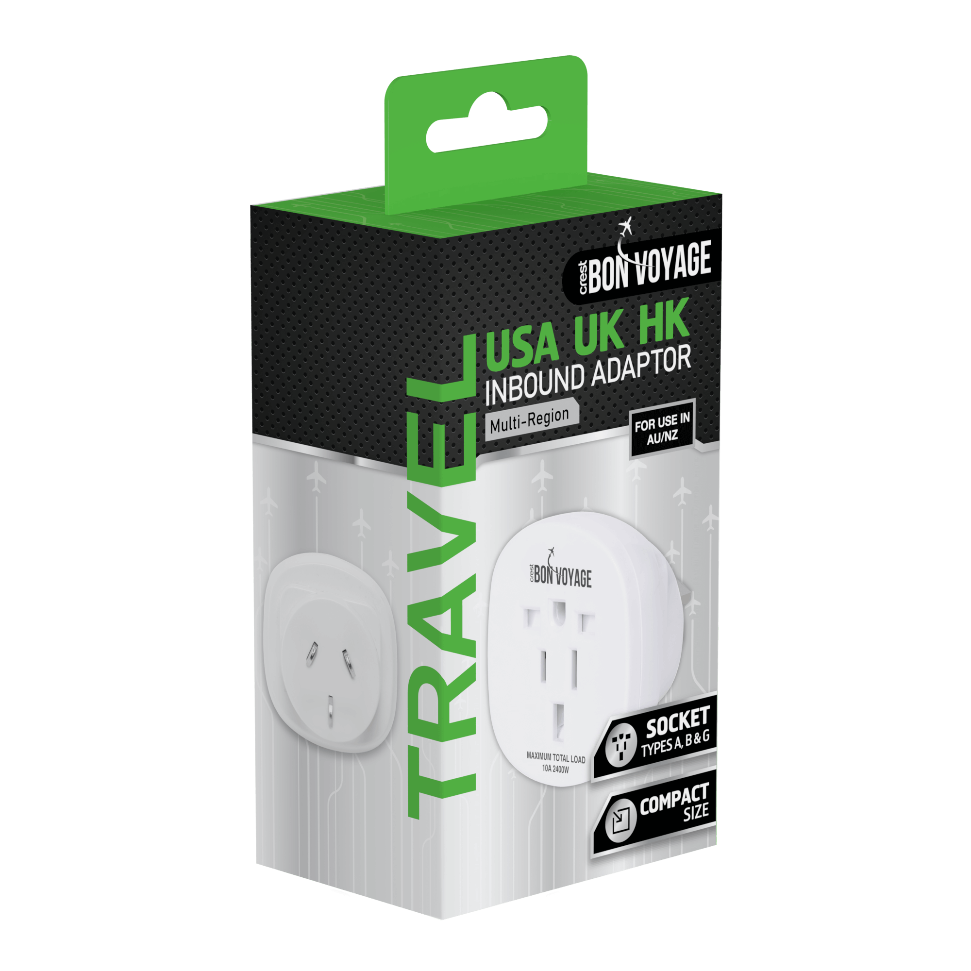 Bon Voyage USA UK HK Inbound Adaptor