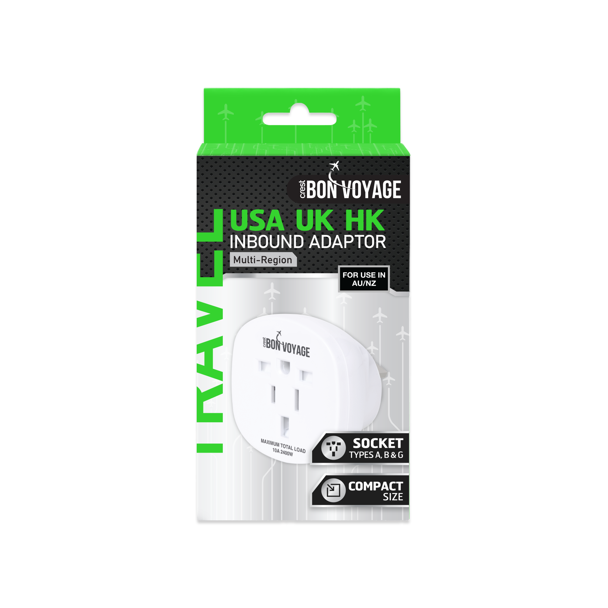 Bon Voyage USA UK HK Inbound Adaptor