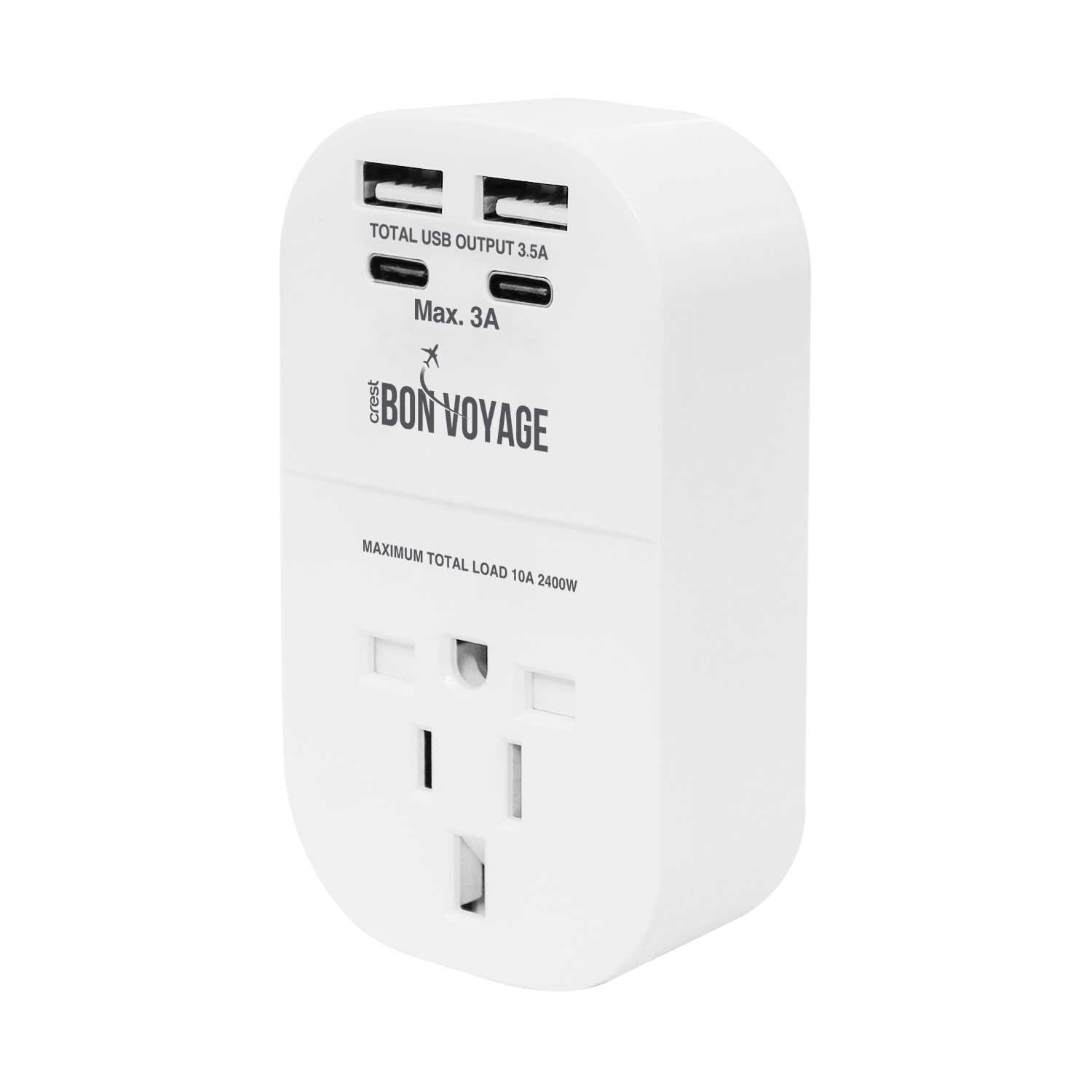 Bon Voyage USA UK HK Inbound Adaptor with 4 USB Ports