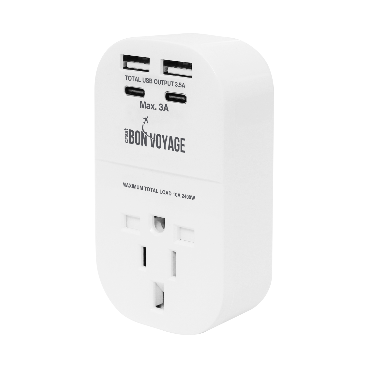 Bon Voyage USA UK HK Inbound Adaptor w 4 USB Ports