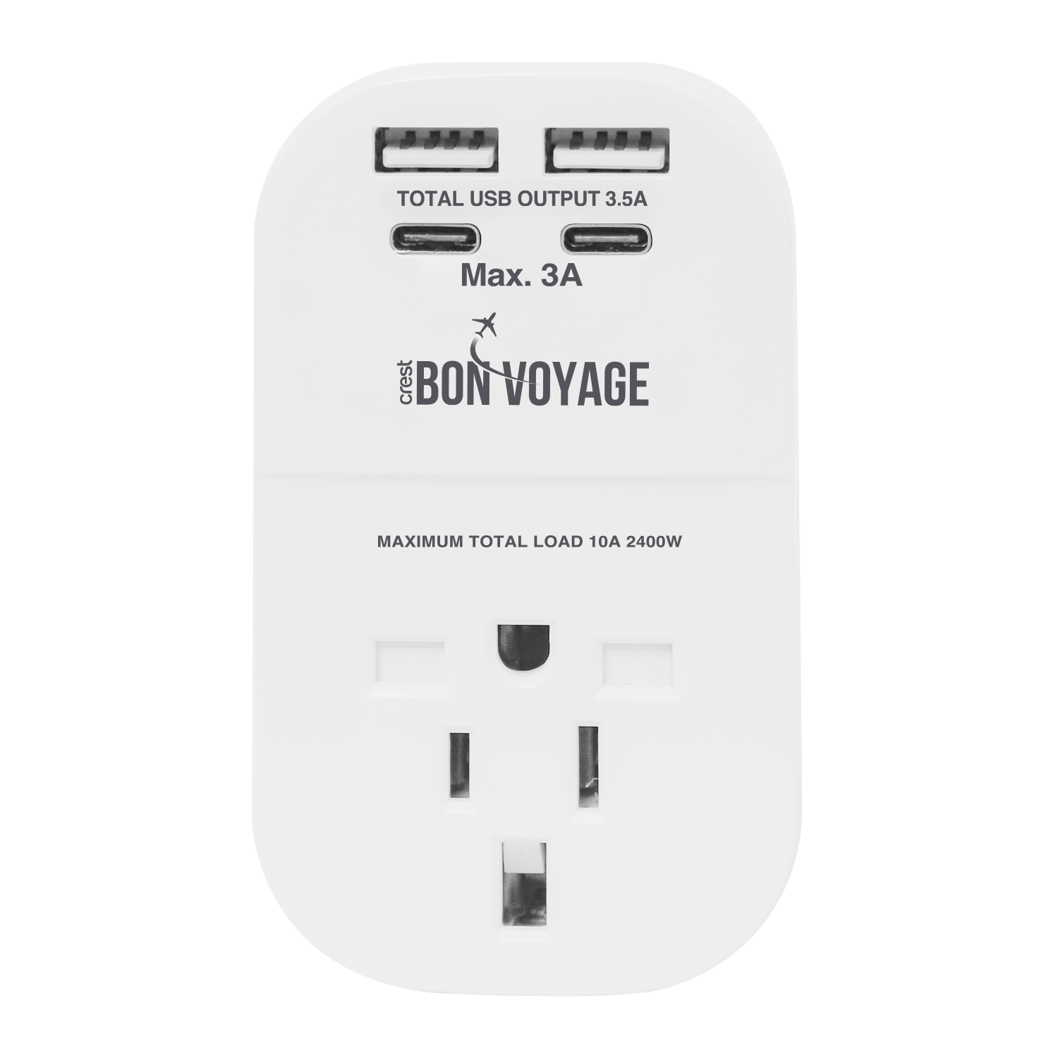 Bon Voyage USA UK HK Inbound Adaptor with 4 USB Ports